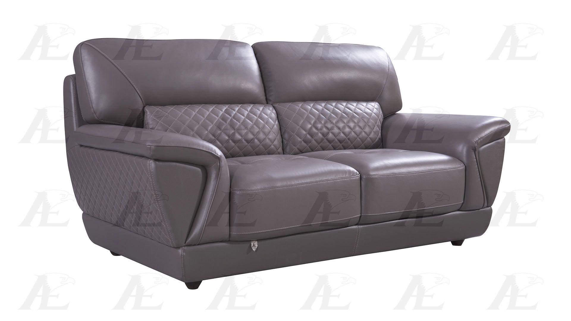 

    
EK099-DT- Set-2 Dark Tan Italian Leather Sofa Set 2Pcs EK099-DT American Eagle Modern
