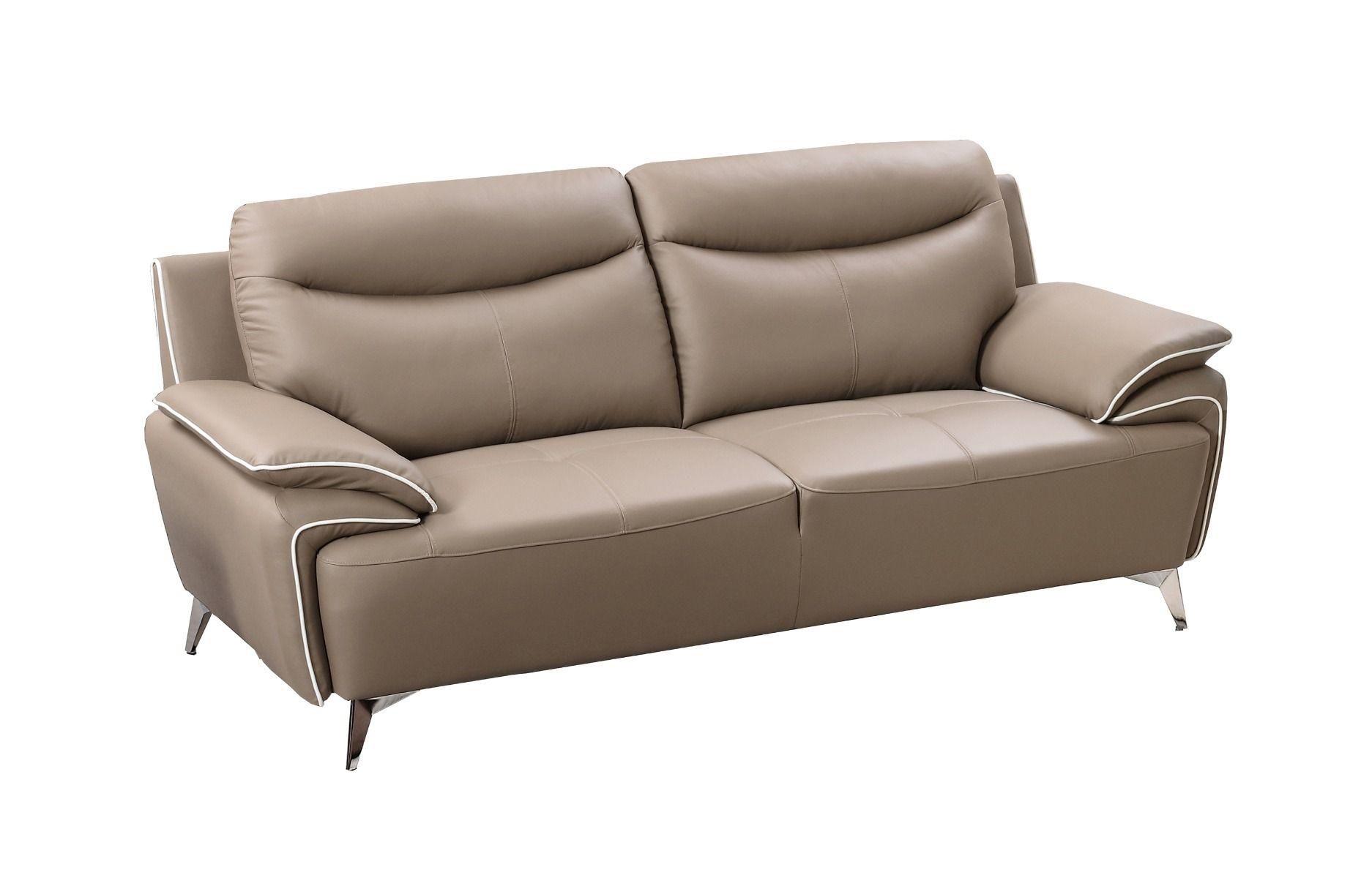 

    
Modern Dark Tan Leather Sofa American Eagle EK531-DT
