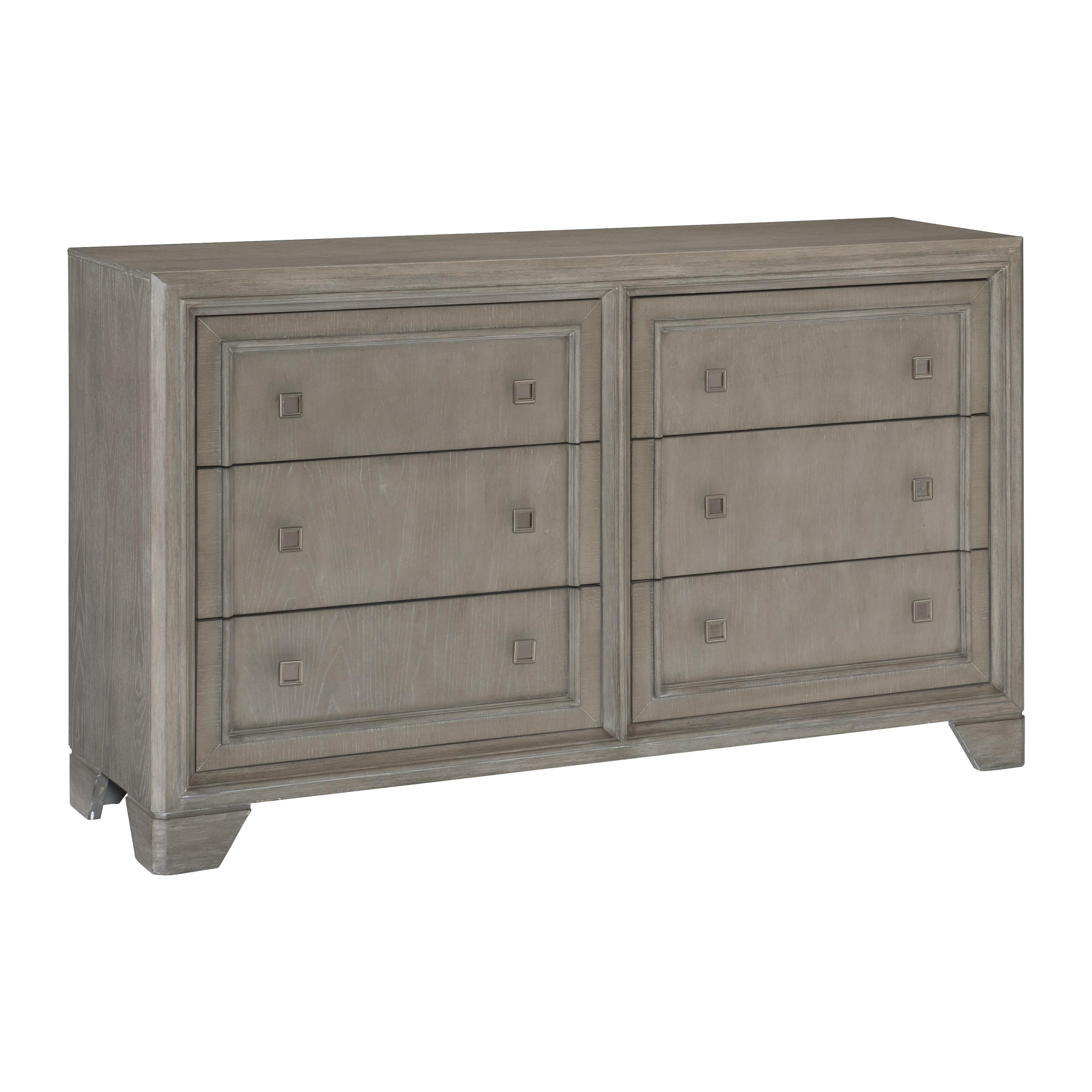 

    
Modern Driftwood Gray Wood Dresser w/Mirror Homelegance 1546-5*6 Colchester
