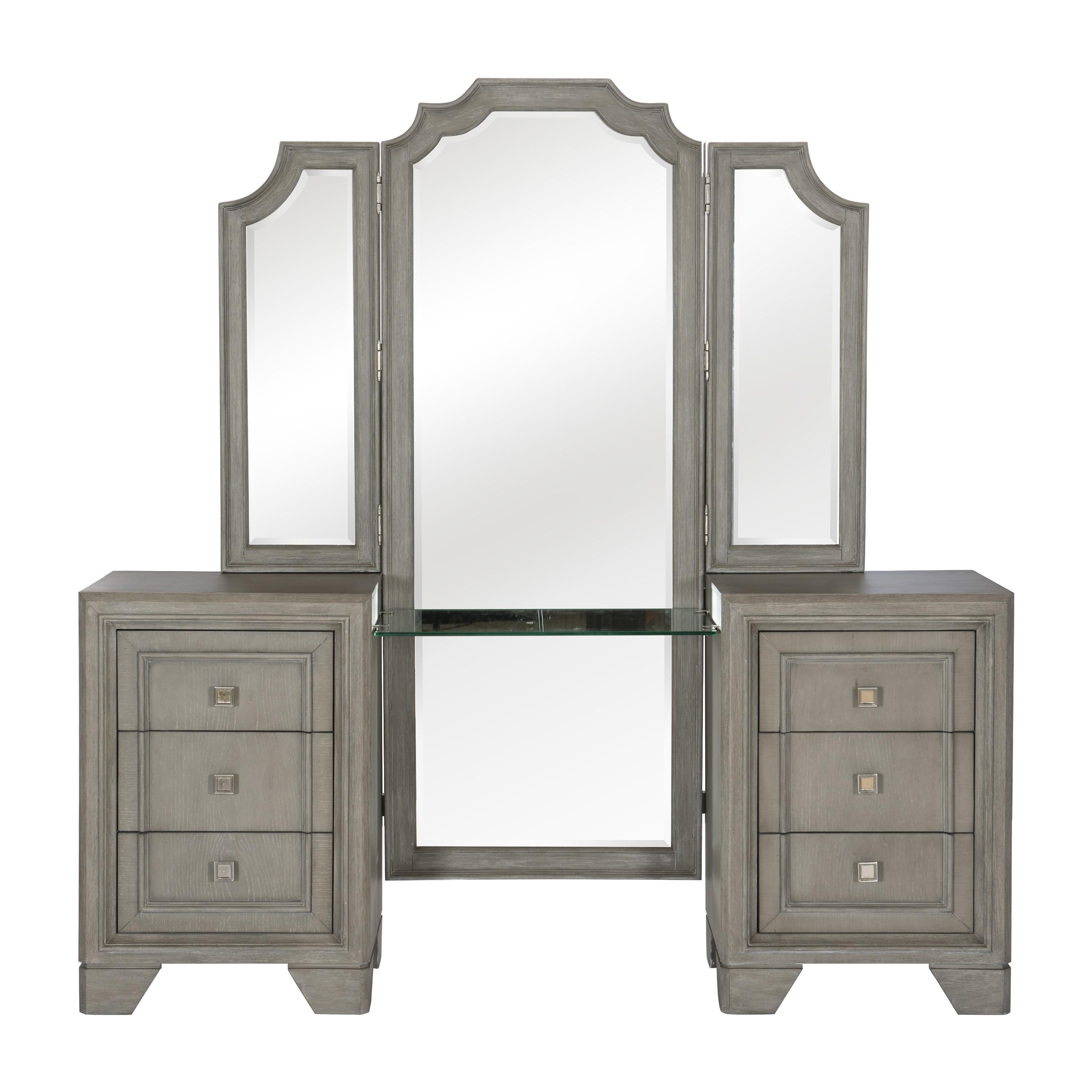 

    
1546-15-3PC Homelegance Vanity Dresser Mirror &amp; Stool Set
