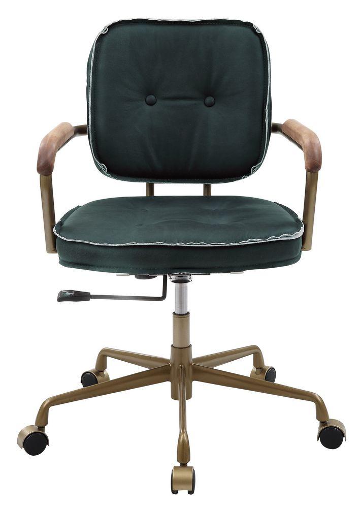 

                    
Buy Modern Emerald Green Top Grain Leather Office Chair by Acme Siecross 93171
