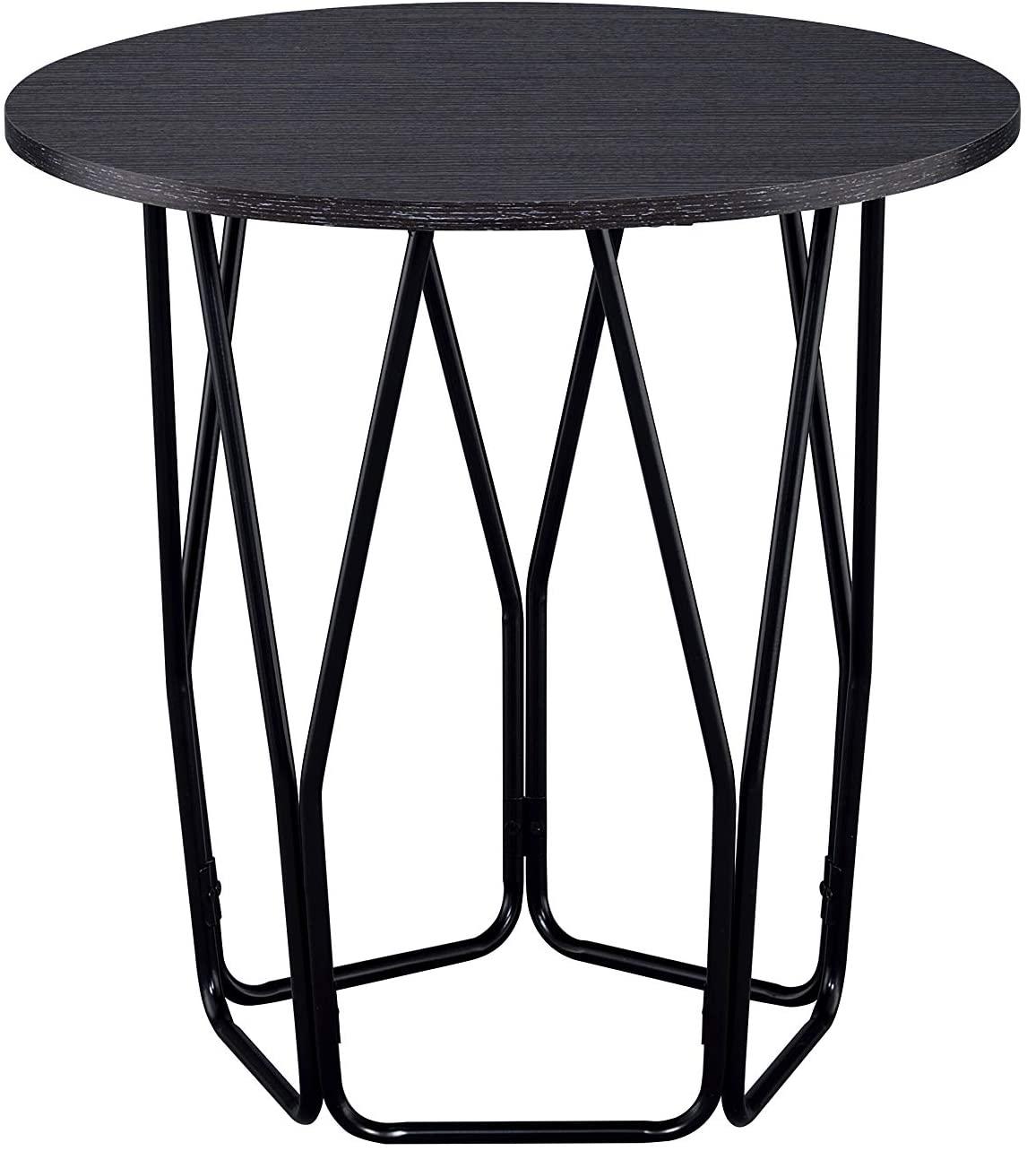 Modern End Table Sytira 83952 in Black 