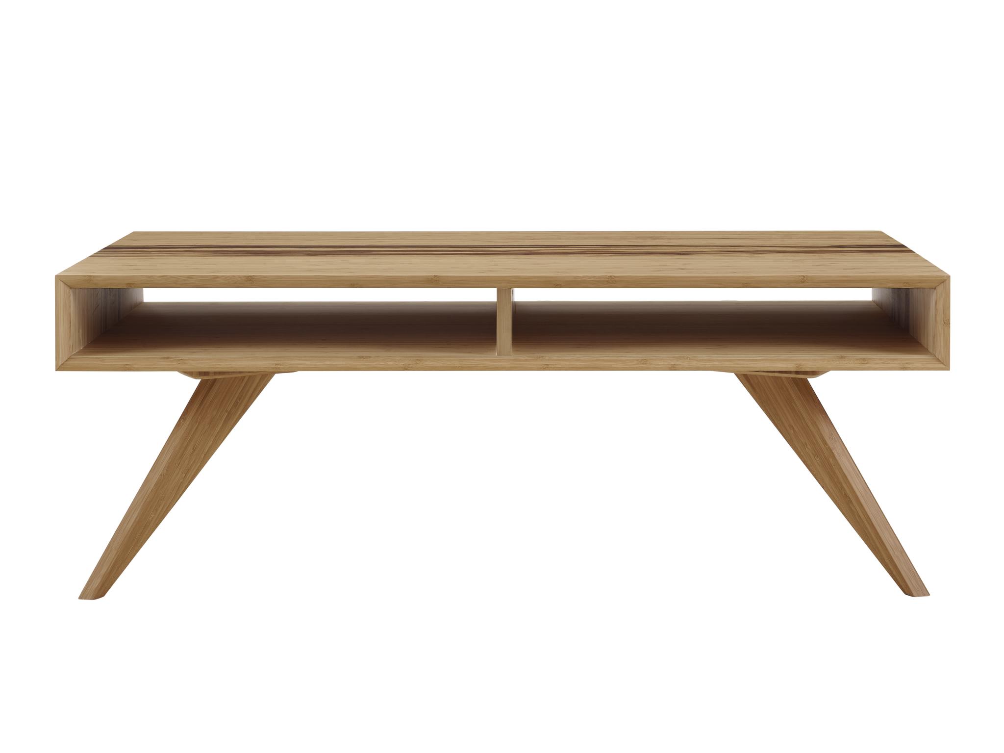 

    
Bamboo Coffee Table Caramelized w/Exotic Tiger Occasional Azara by Greenington
