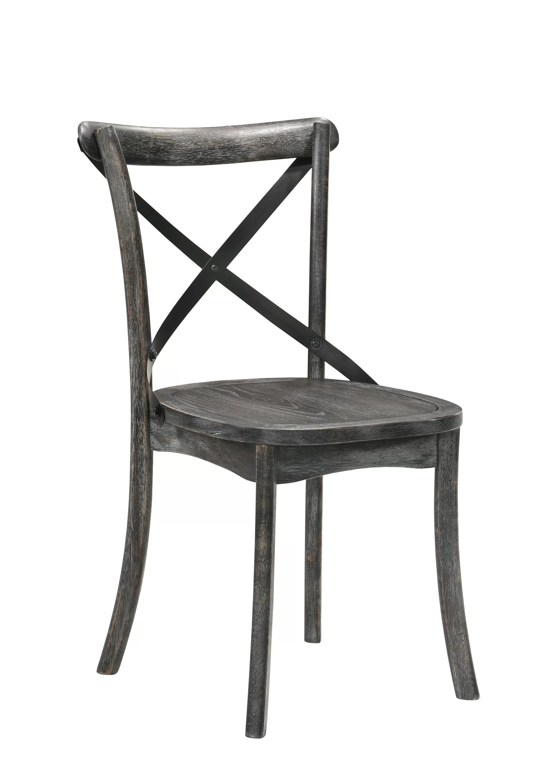 

    
Modern Farmhouse Rustic Gray 2x Dining Chairs by Acme Kendric 71897-2pcs
