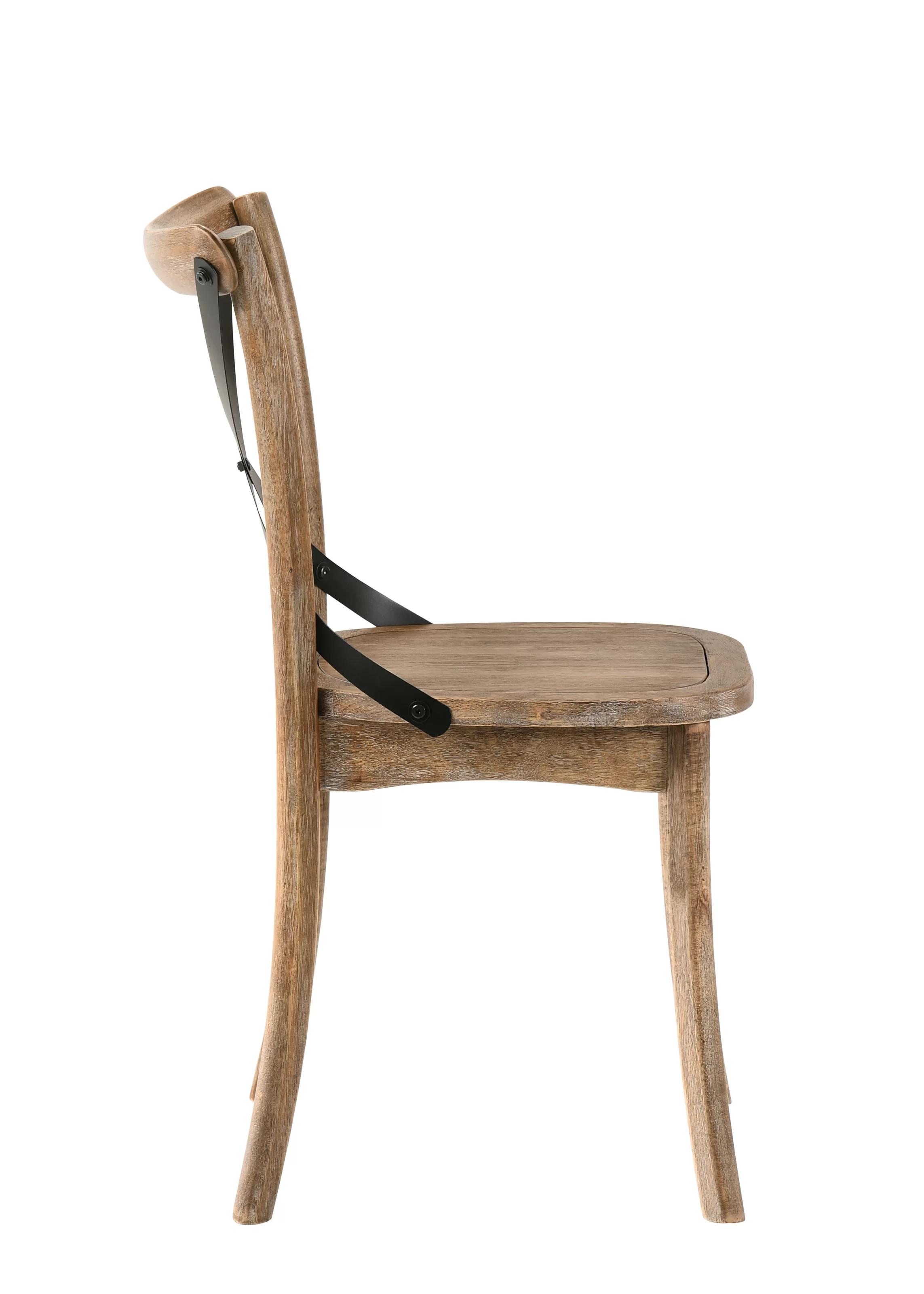 

    
Modern Farmhouse Rustic Oak 2x Dining Chairs by Acme Kendric 71775-2pcs
