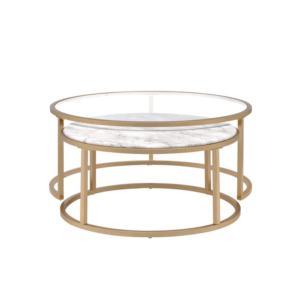 

    
Acme Furniture Shanish Nesting Tables Gold 81110
