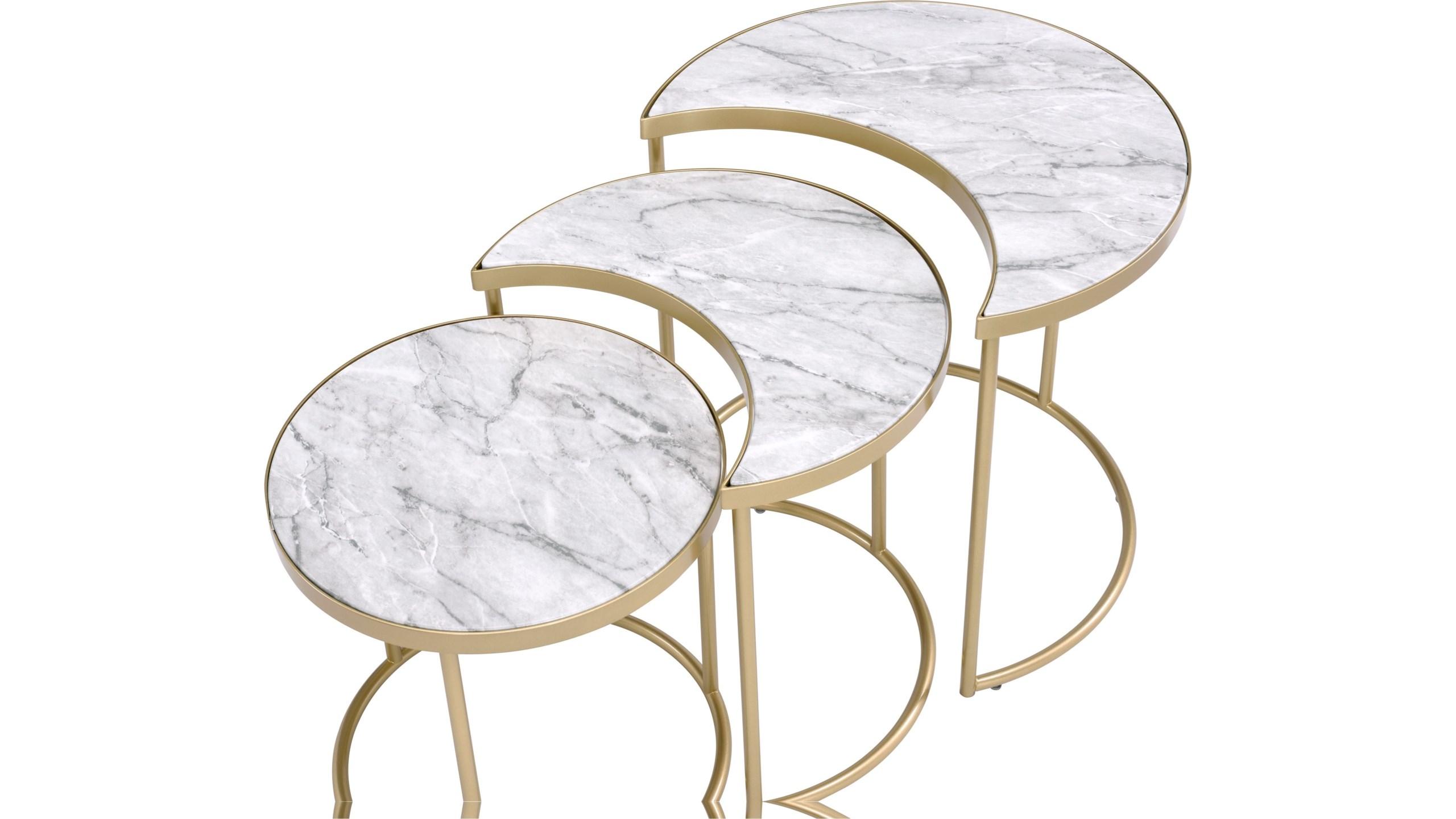 

    
Acme Furniture Anpay Nesting Tables Marble 85390
