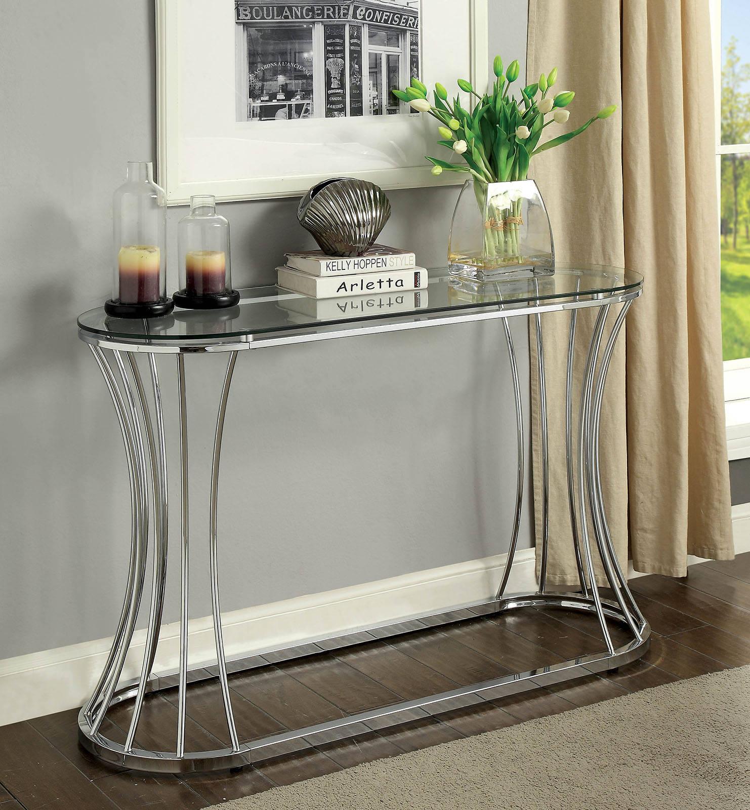 

    
CM4172-3PC Furniture of America Coffee Table End Table Console Table
