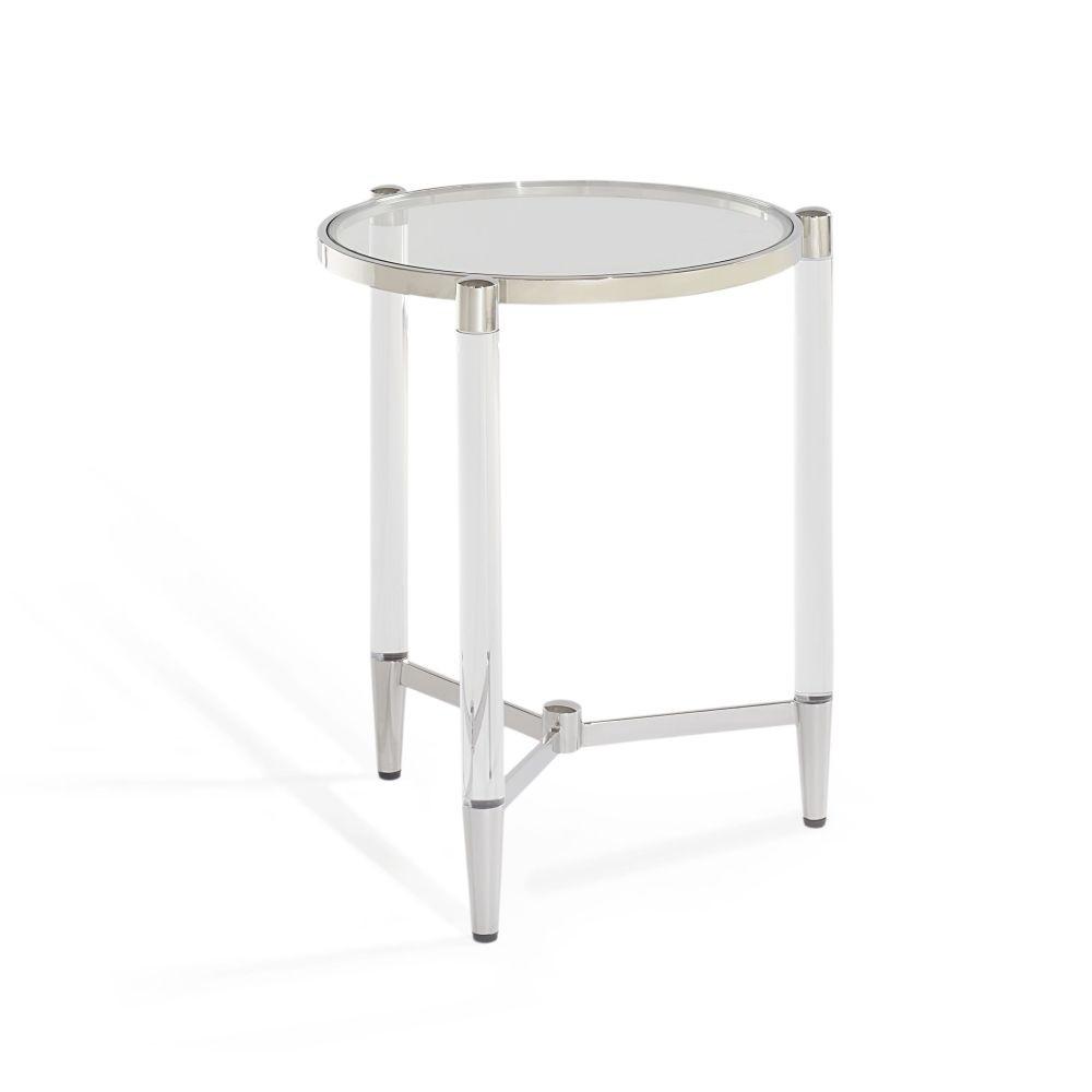 Contemporary, Modern End Table MARILYN 4RV222 in Clear 