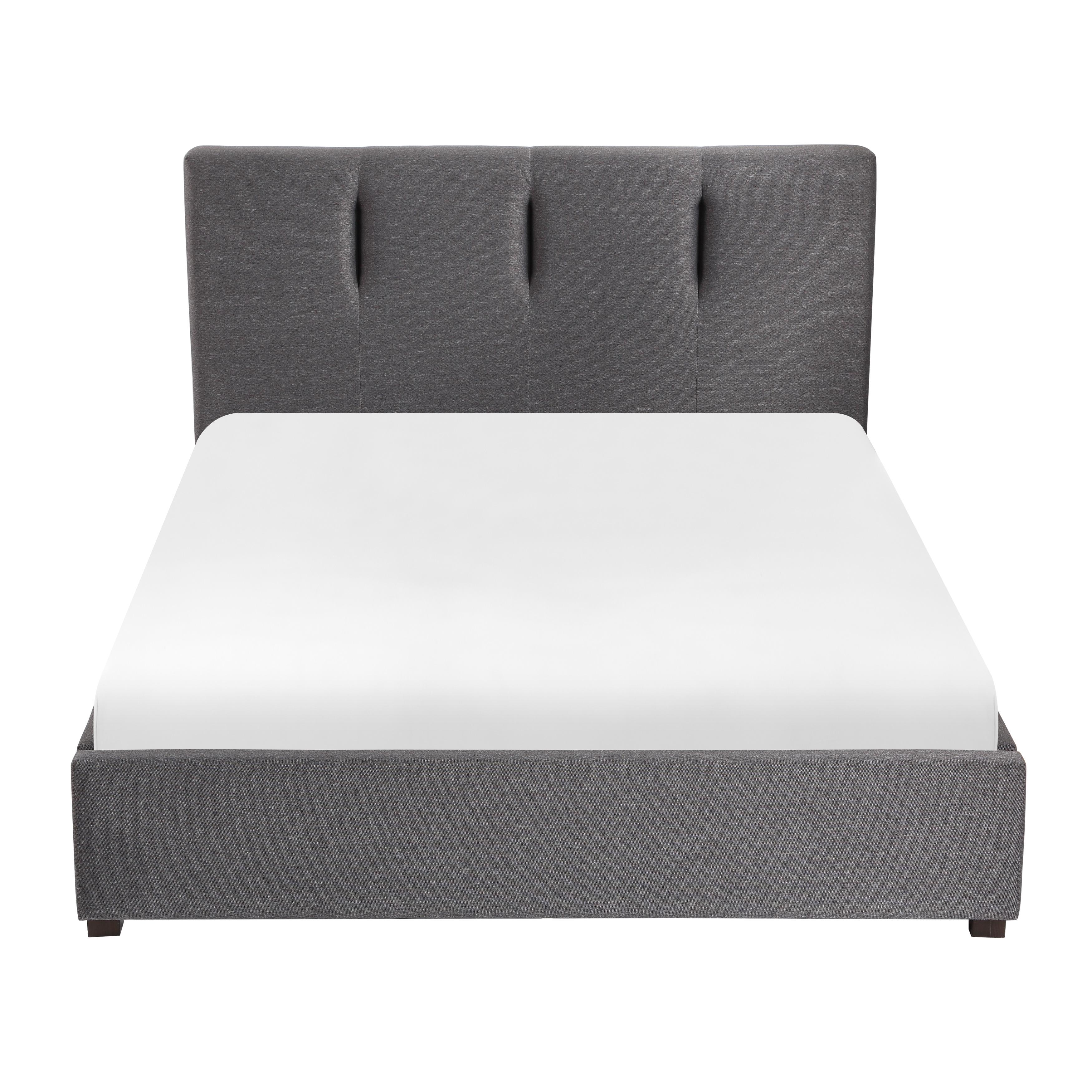 

    
Modern Graphite Solid Wood Queen Platform Bed w/Storage Drawer Homelegance 1632GH-1DW* Aitana
