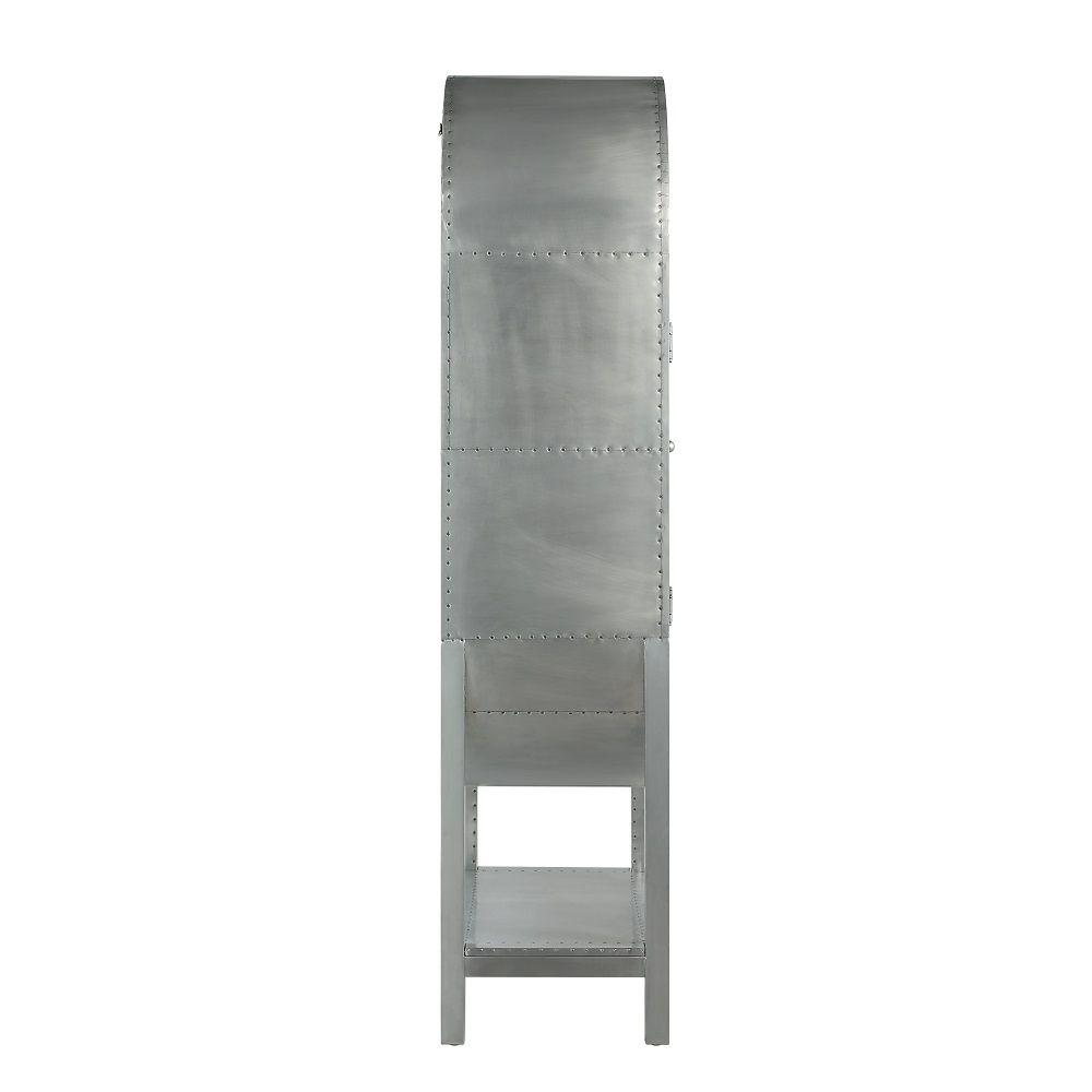 

    
Modern Gray Aluminum Bookcase Acme Ogden OF02406-B

