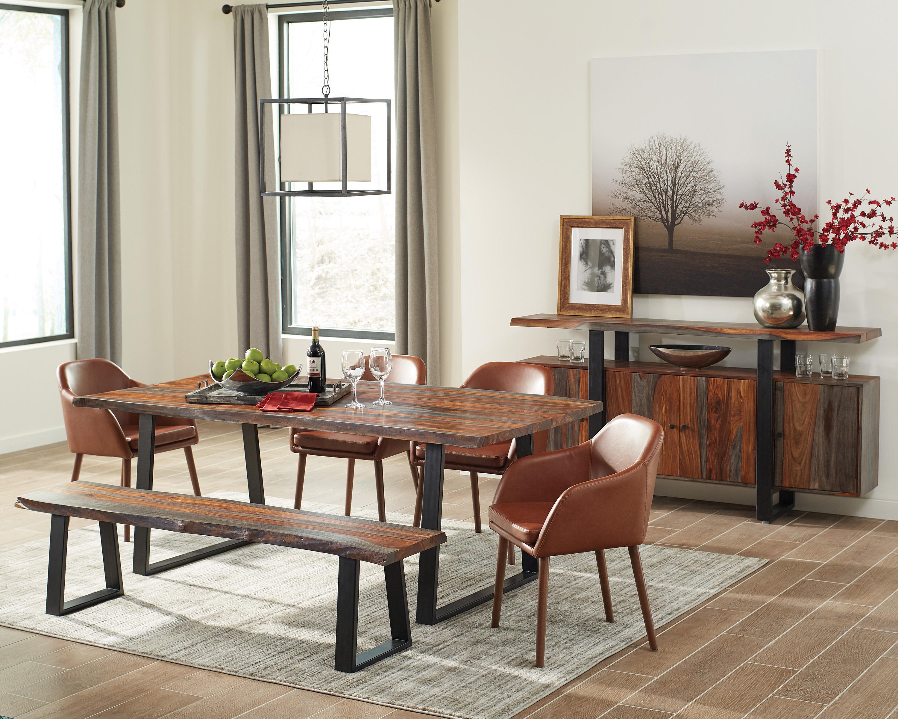 

    
Modern Gray,Black Wood Dining table Jamestown by Coaster
