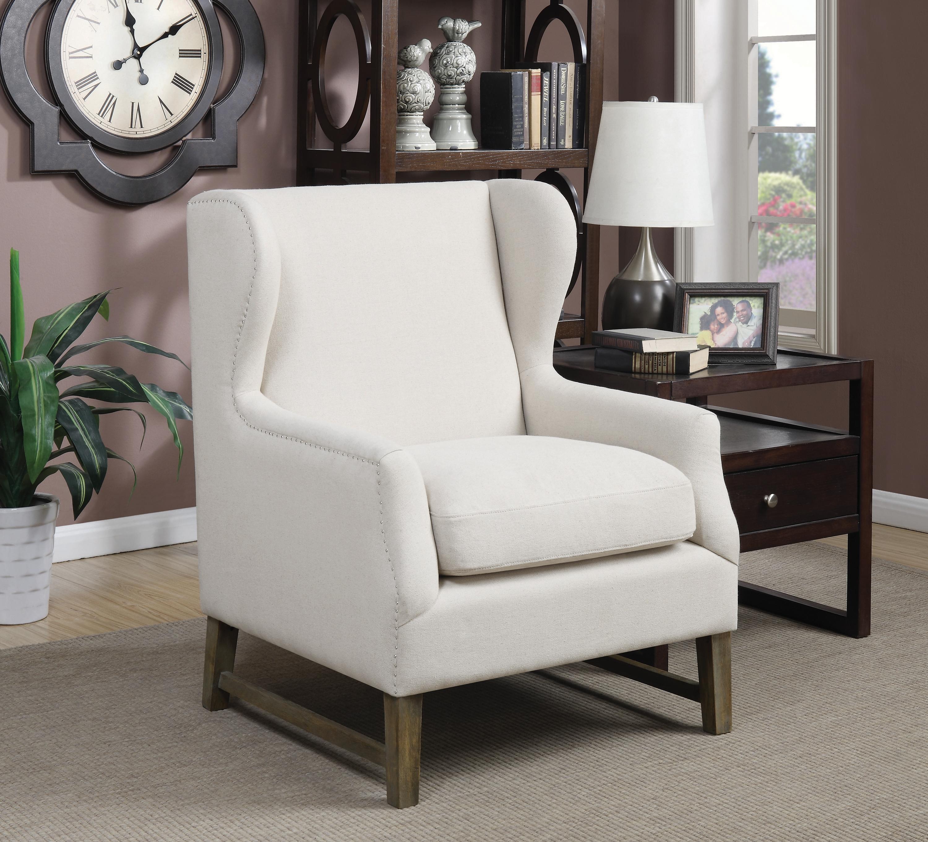 

    
Modern Gray Cream Linen-like Fabric Accent Chair Coaster 902490
