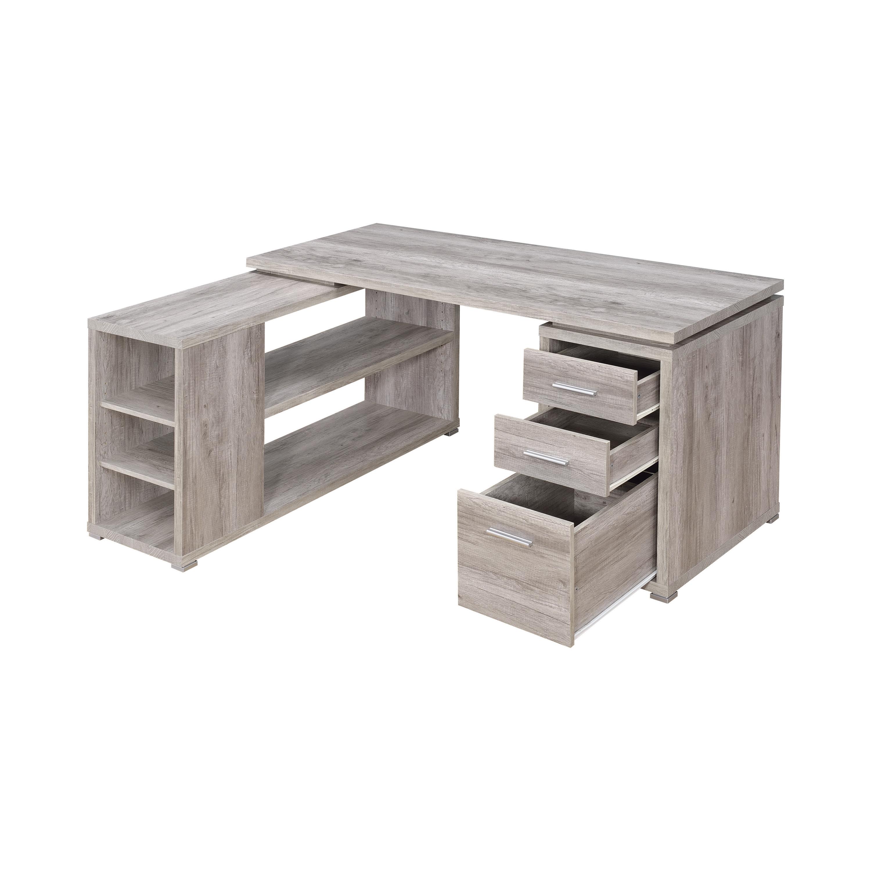 

    
Modern Gray Driftwood Solid Wood Office Desk Coaster 801516 Yvette
