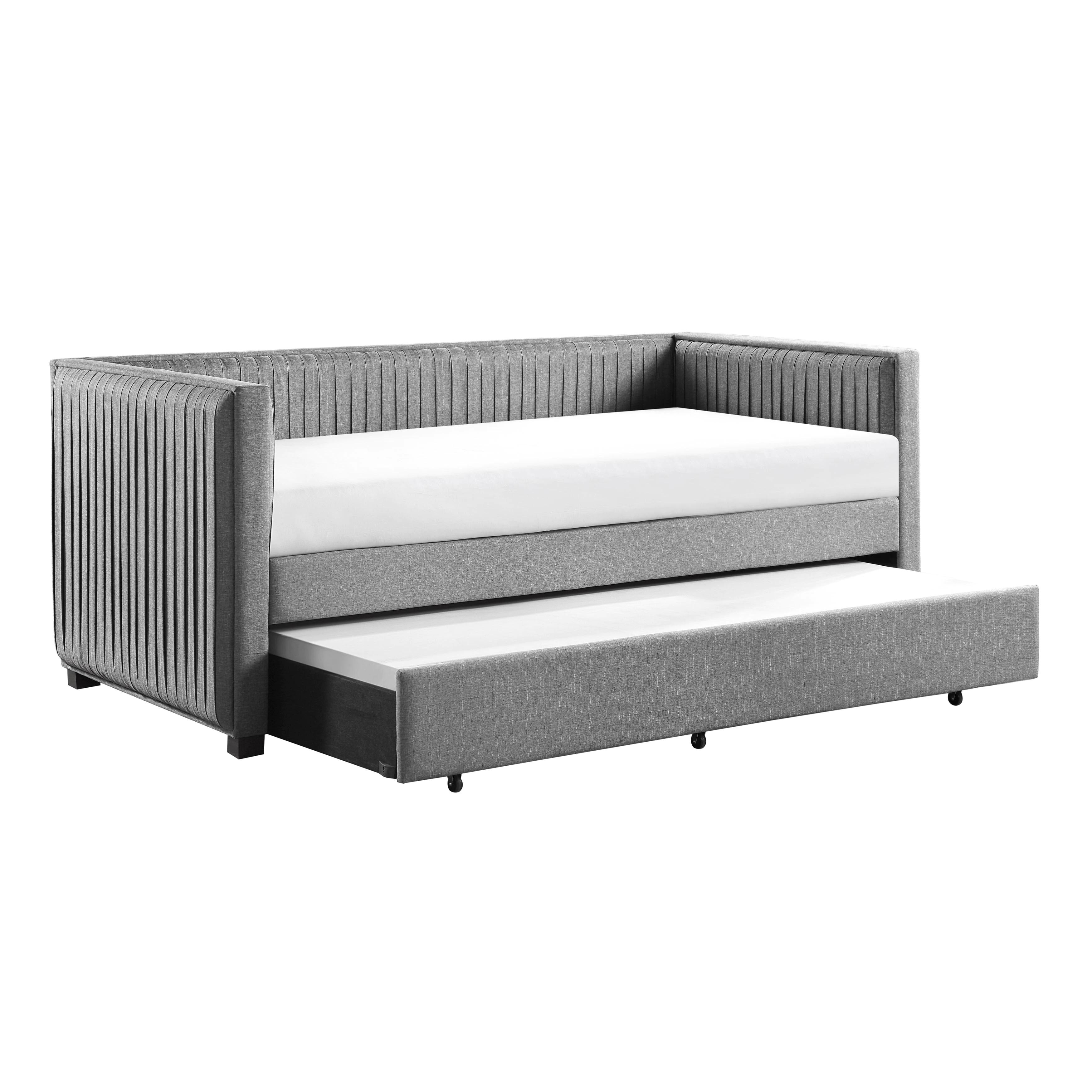 

    
Modern Gray Fabric Daybed w/ Trundle by Crown Mark Emery 5338GY-SET
