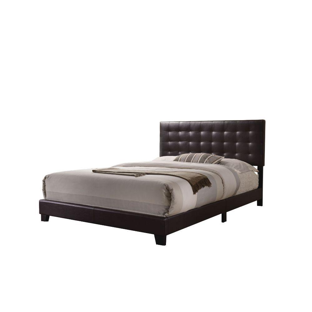 

    
Modern Espresso Fabric Queen Bed by Acme Masate 26350Q
