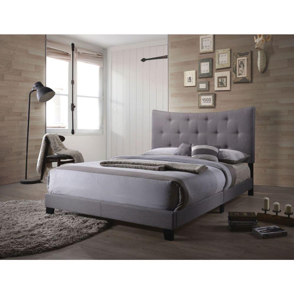 

                    
Acme Furniture Venacha Queen Bed Gray Fabric Purchase 
