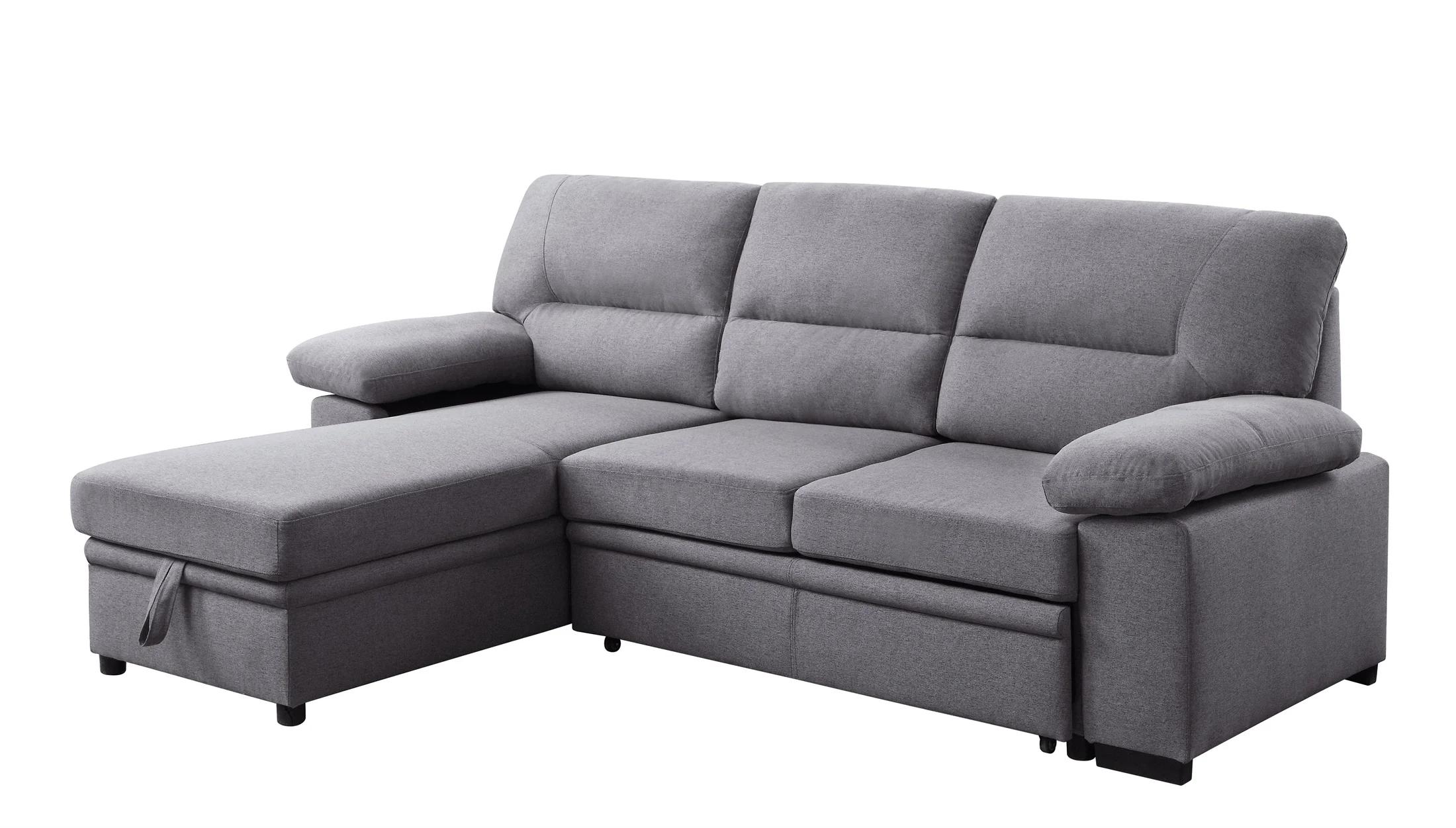 Modern Sectional Sofa Nazli 55525-2pcs in Gray Fabric