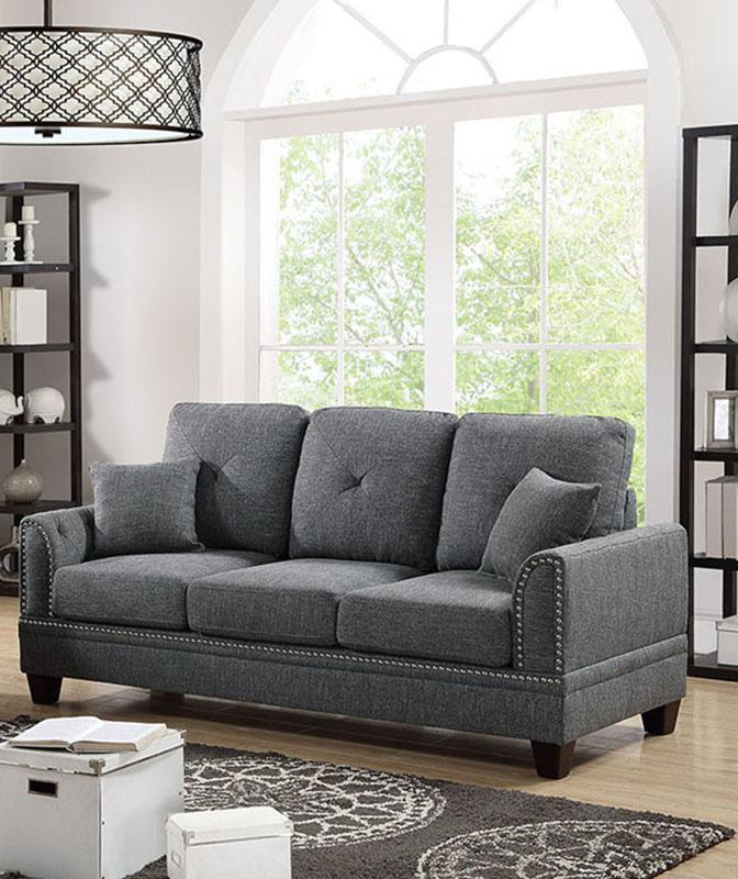 

    
Poundex Furniture F6507 Sofa Loveseat Gray F6507
