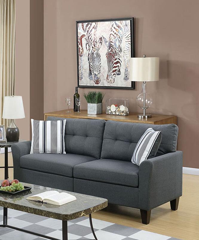 

    
Poundex Furniture F6533 Sofa Loveseat Gray F6533
