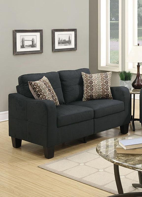 

    
Modern Gray Fabric Upholstered 2-Pcs Sofa Set F6922 Poundex
