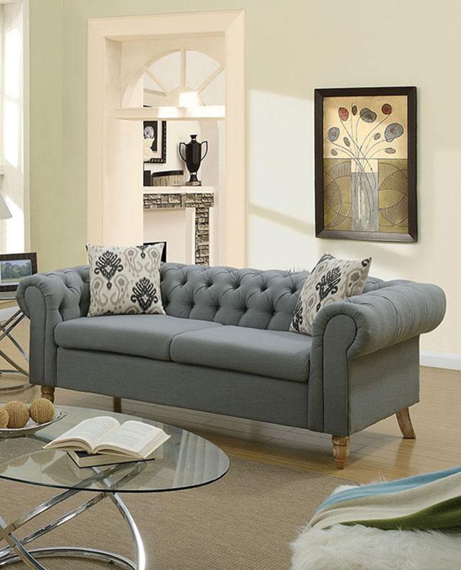 

    
Poundex Furniture F6964 Sofa Loveseat Gray F6964
