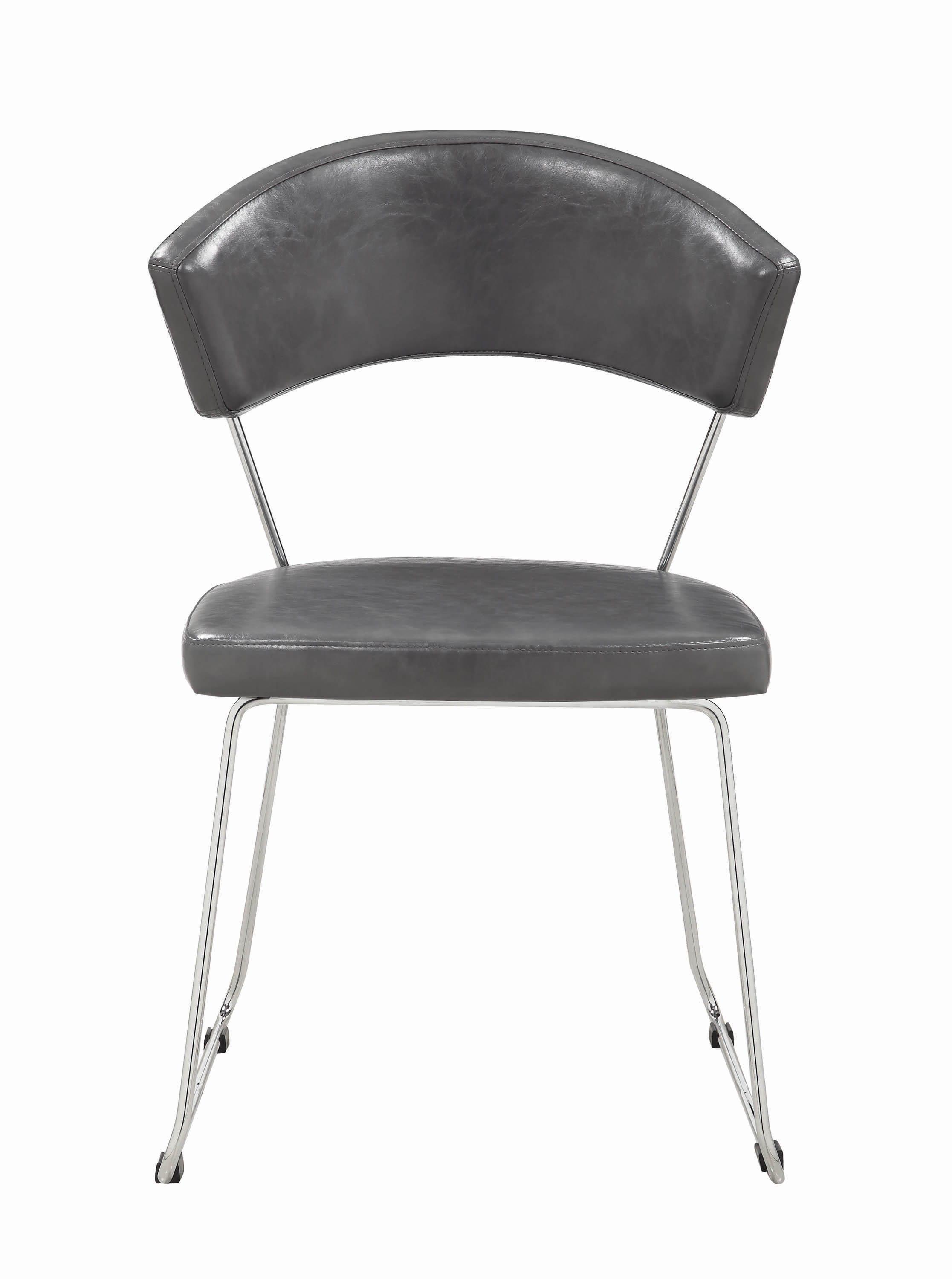 

    
Modern Gray Fabric Upholstery Dining chair Set 4 pcs Cornett by Coaster
