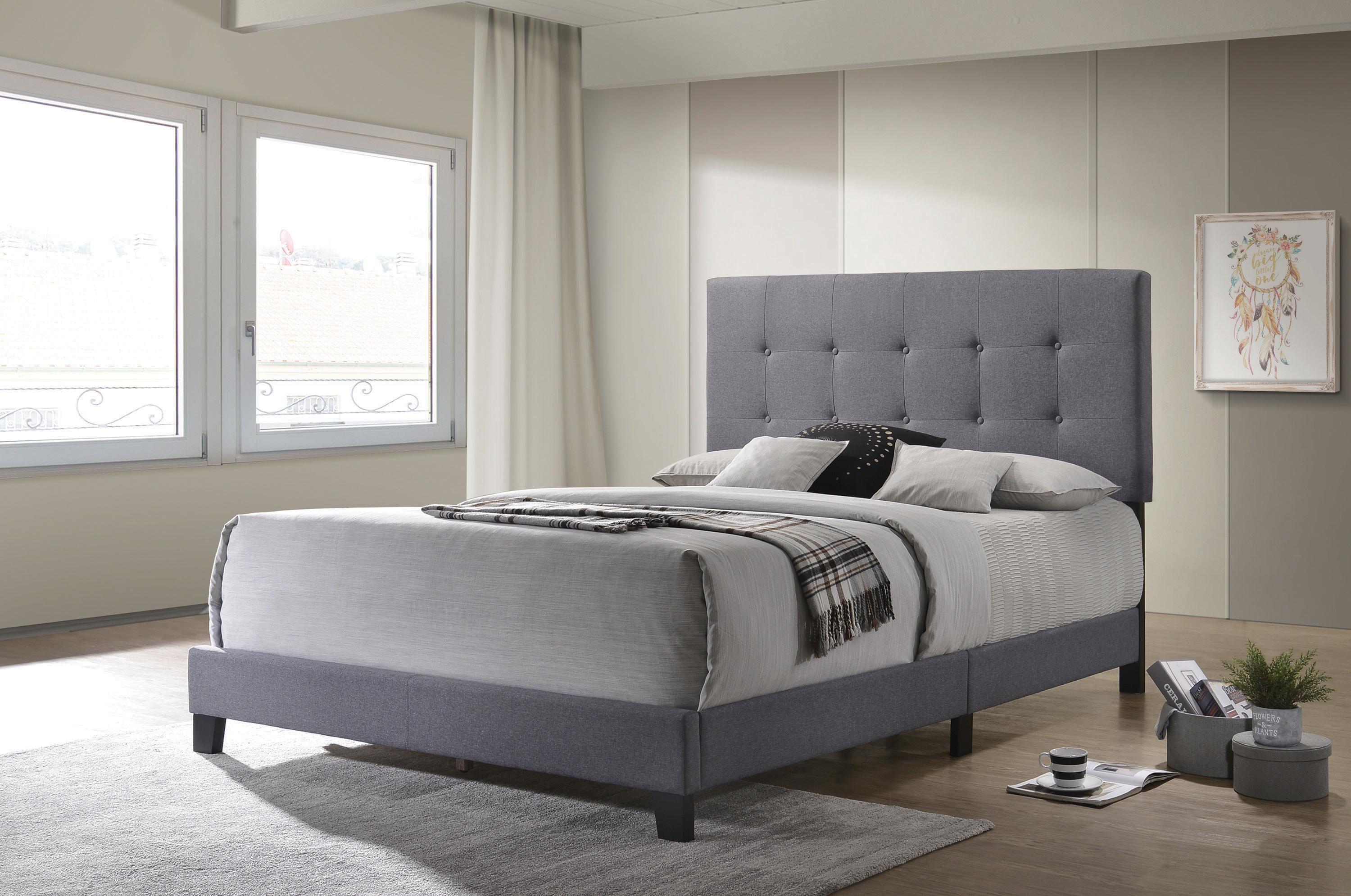 

                    
Coaster 305747F Mapes Bed Gray Fabric Purchase 
