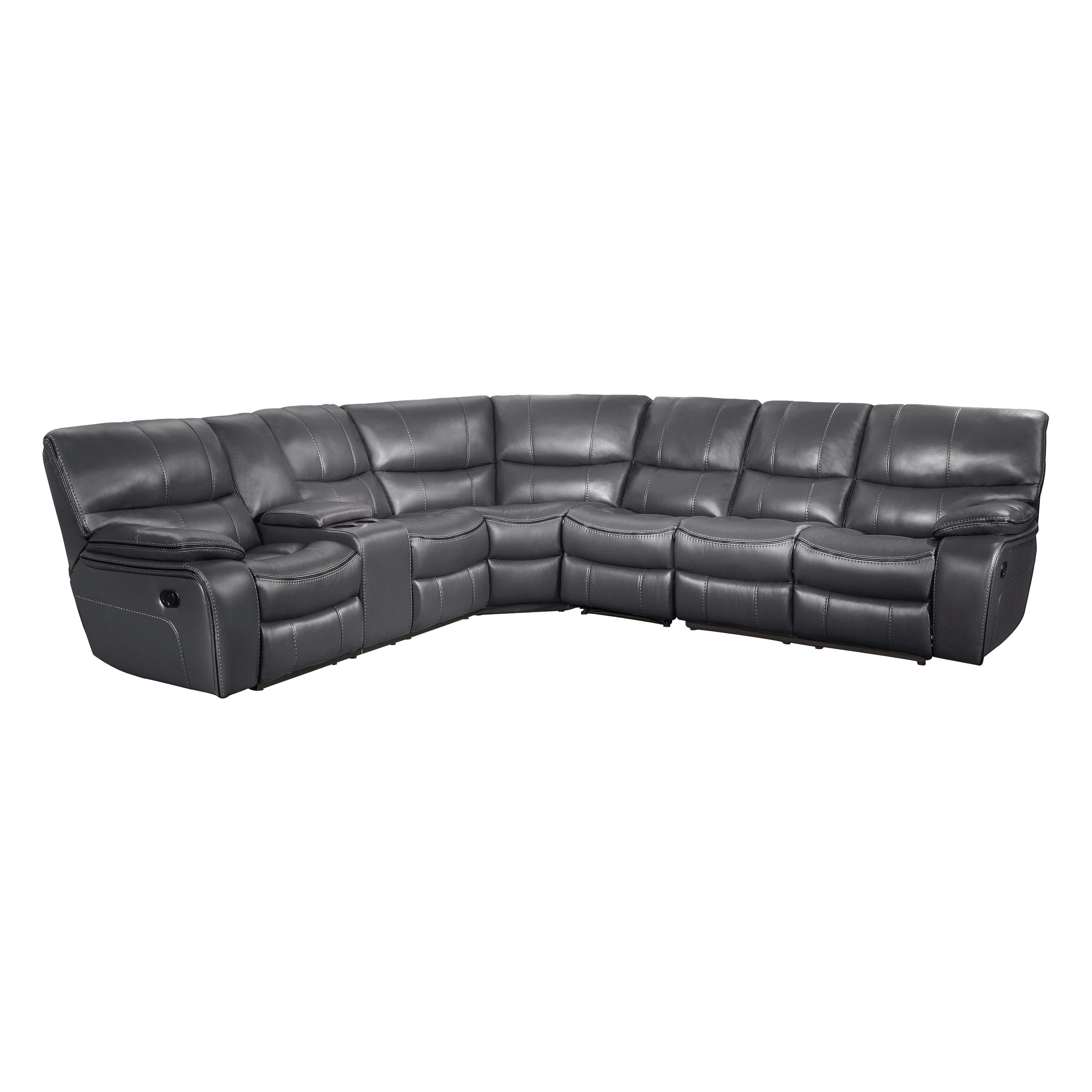 Homelegance 8480GRY*4SC Pecos Reclining Sectional