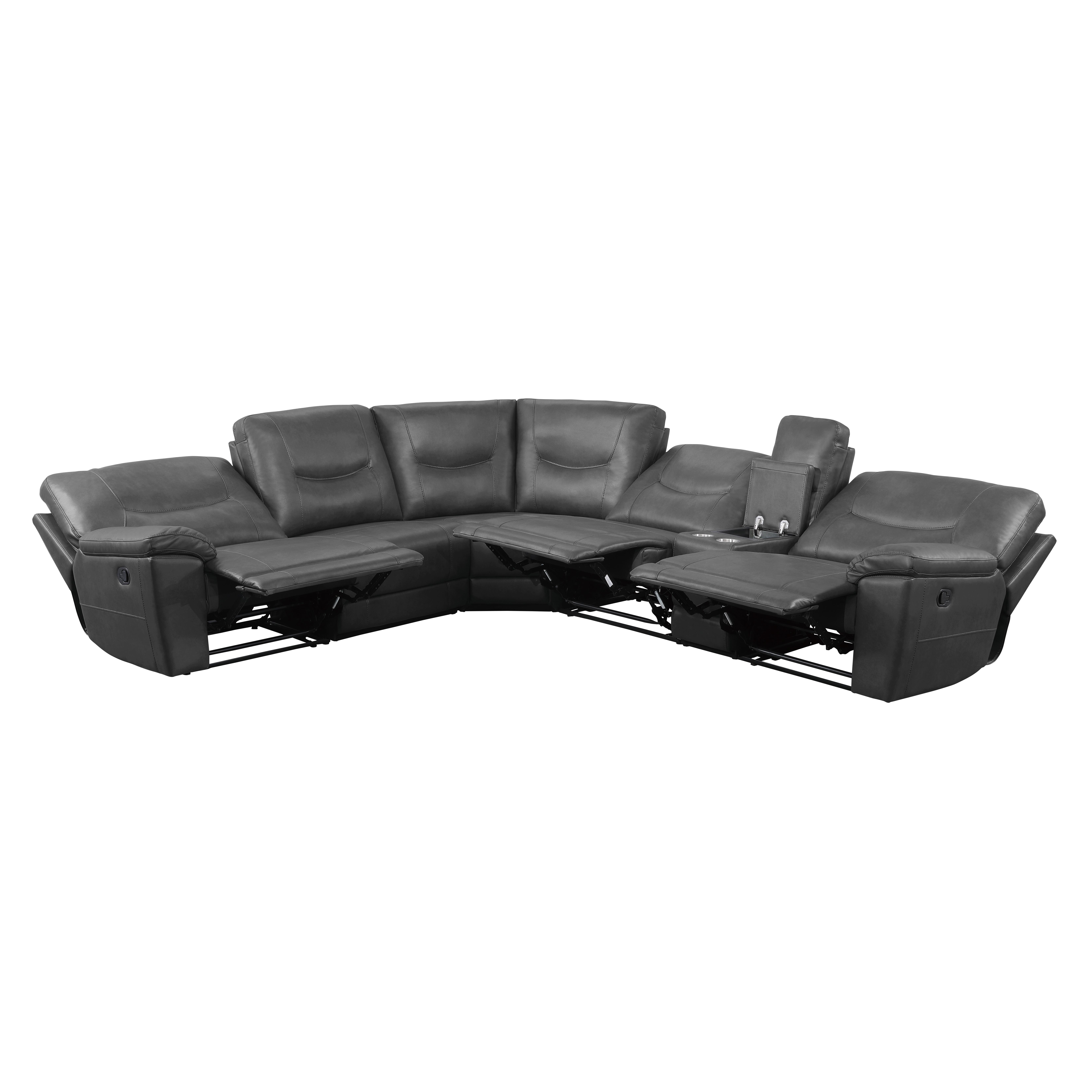 

                    
Homelegance 8490GRY*6LRRR Columbus Reclining Sectional Gray Faux Leather Purchase 
