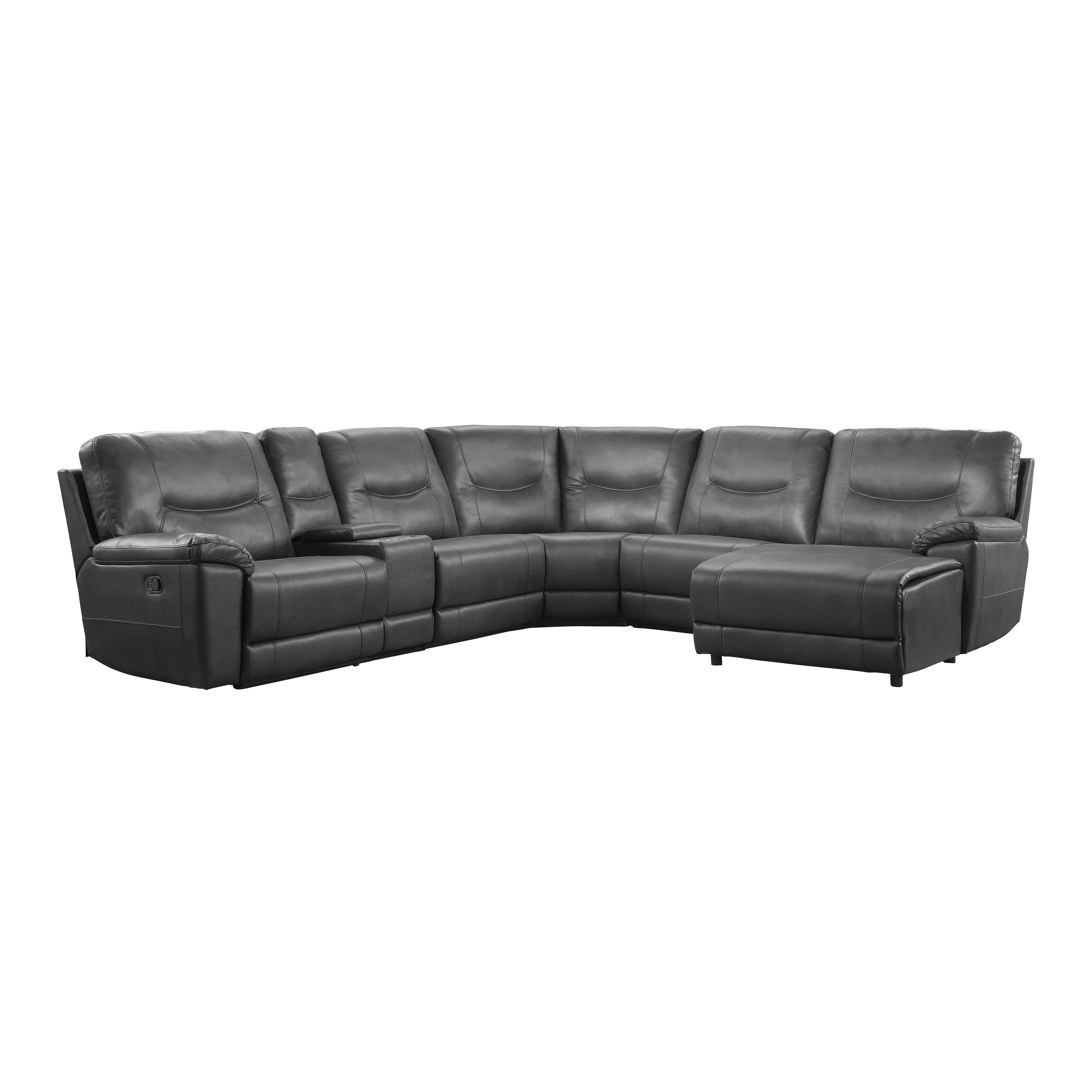 Homelegance 8490GRY*6LRRC Columbus Reclining Sectional