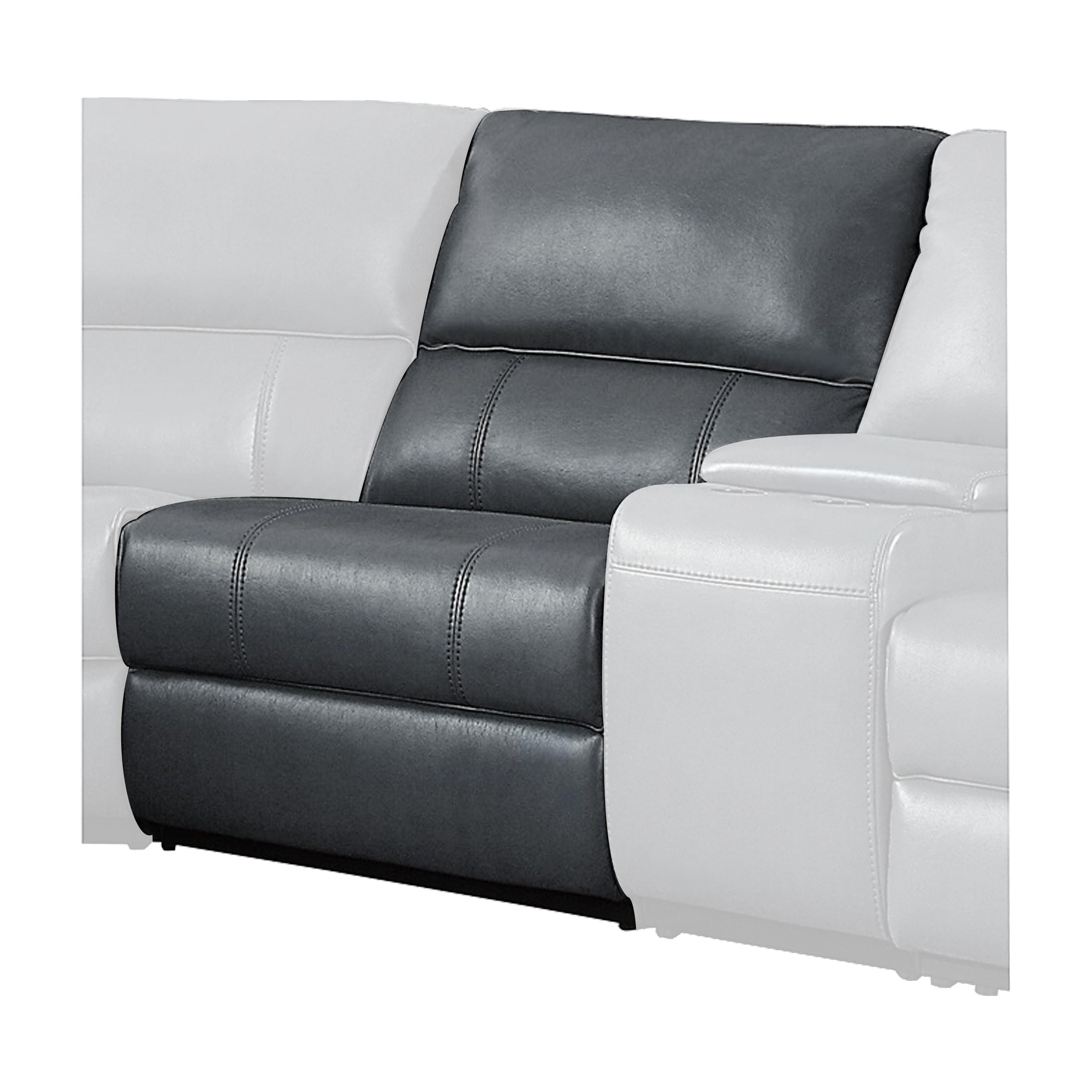 

    
Modern Gray Faux Leather Armless Chair Homelegance 8260GY-AC Falun
