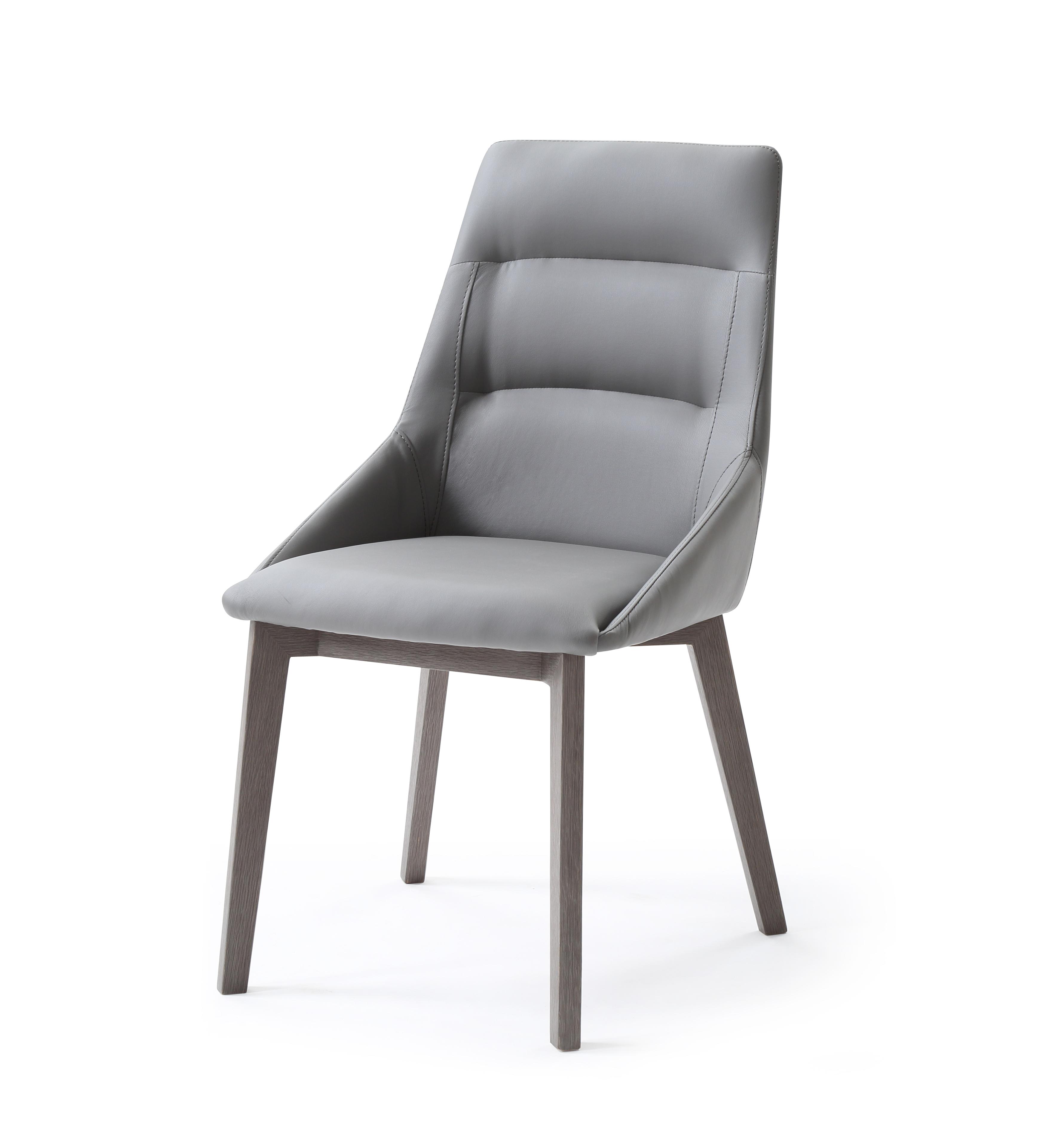 Modern Dining Chair Set DC1420-GRY/GRY Siena DC1420-GRY/GRY in Gray Faux Leather