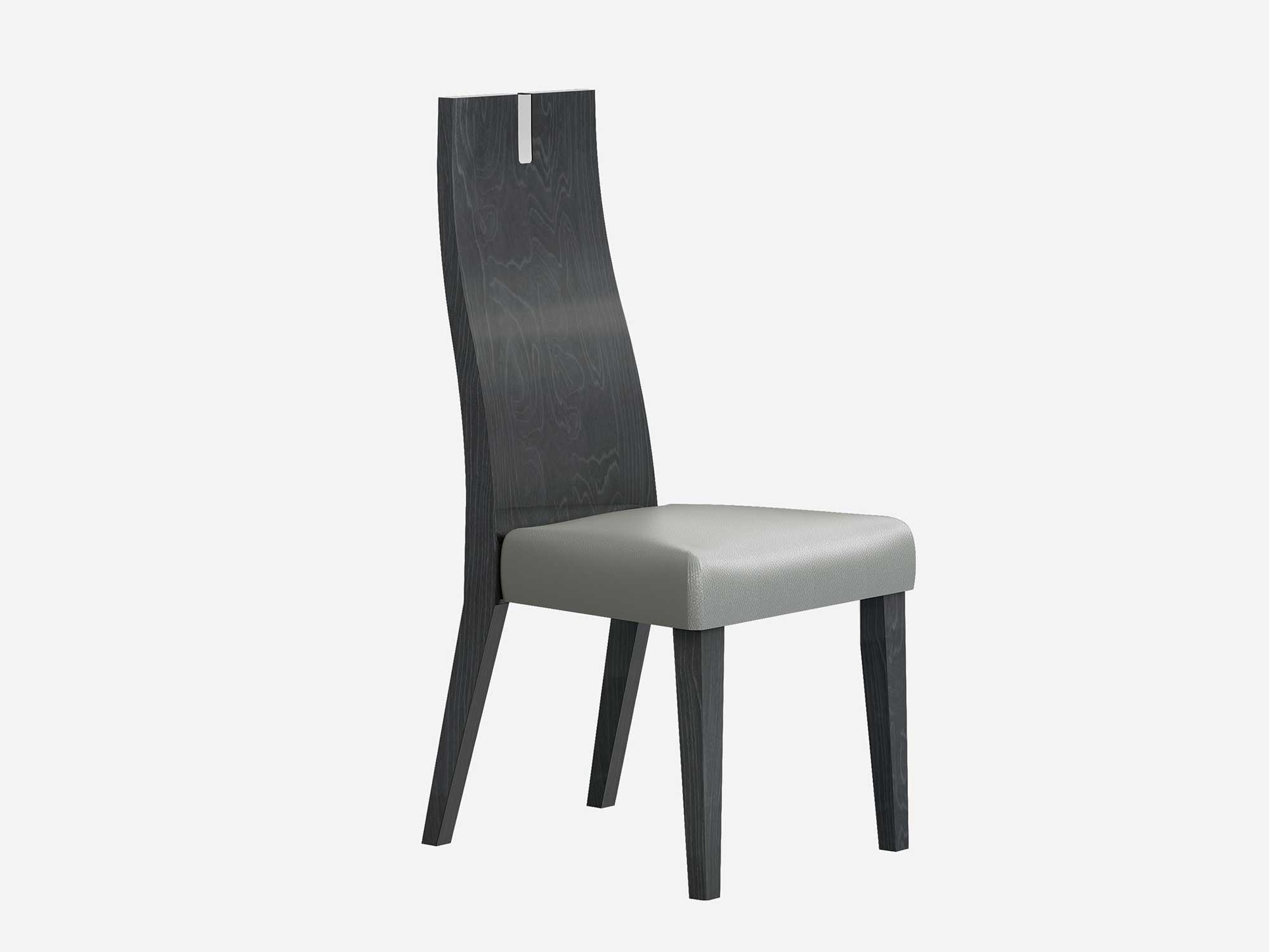 Modern Dining Chair Set DC1619-GRY Los Angeles DC1619-GRY in Gray Faux Leather