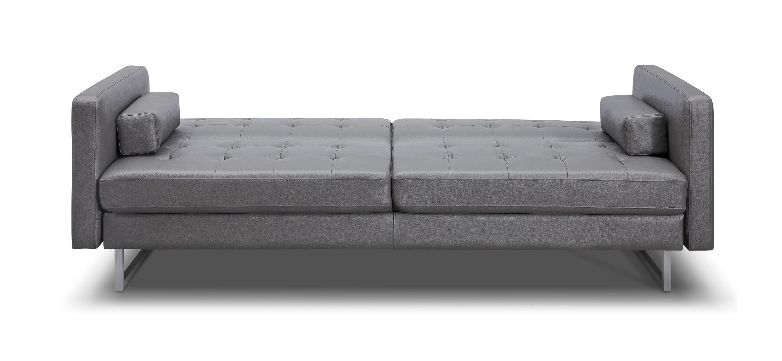

    
Modern Gray Faux Leather Sofa Bed WhiteLine SO1195P-GRY Giovanni
