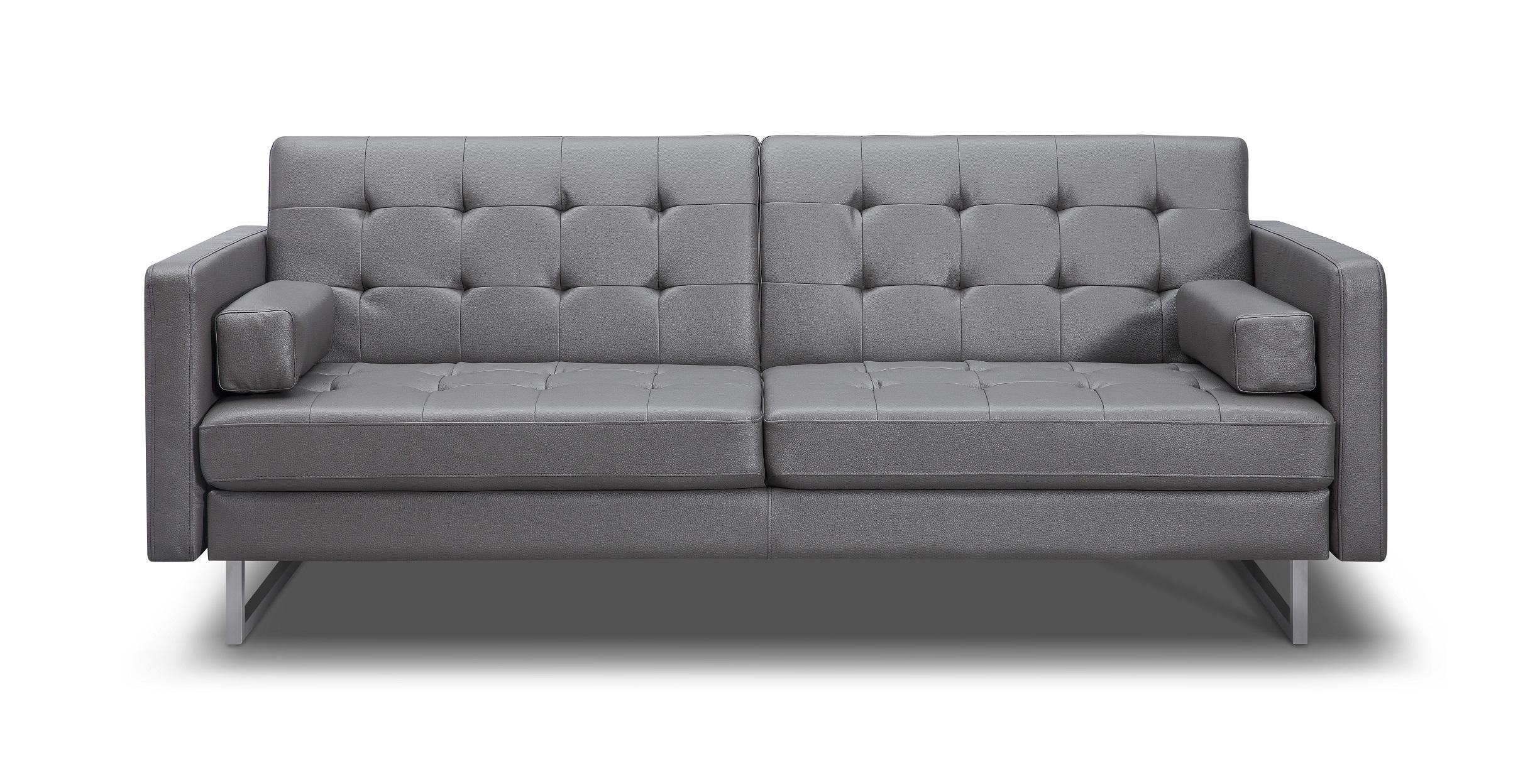 Modern Sofa bed SO1195P-GRY Giovanni SO1195P-GRY in Gray Faux Leather