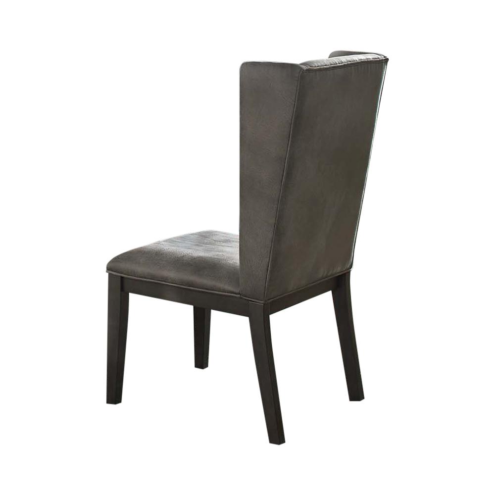 

    
Modern Gray Faux Leather Upholstery Dining chair Set 2 pcs Friedman by Coaster
