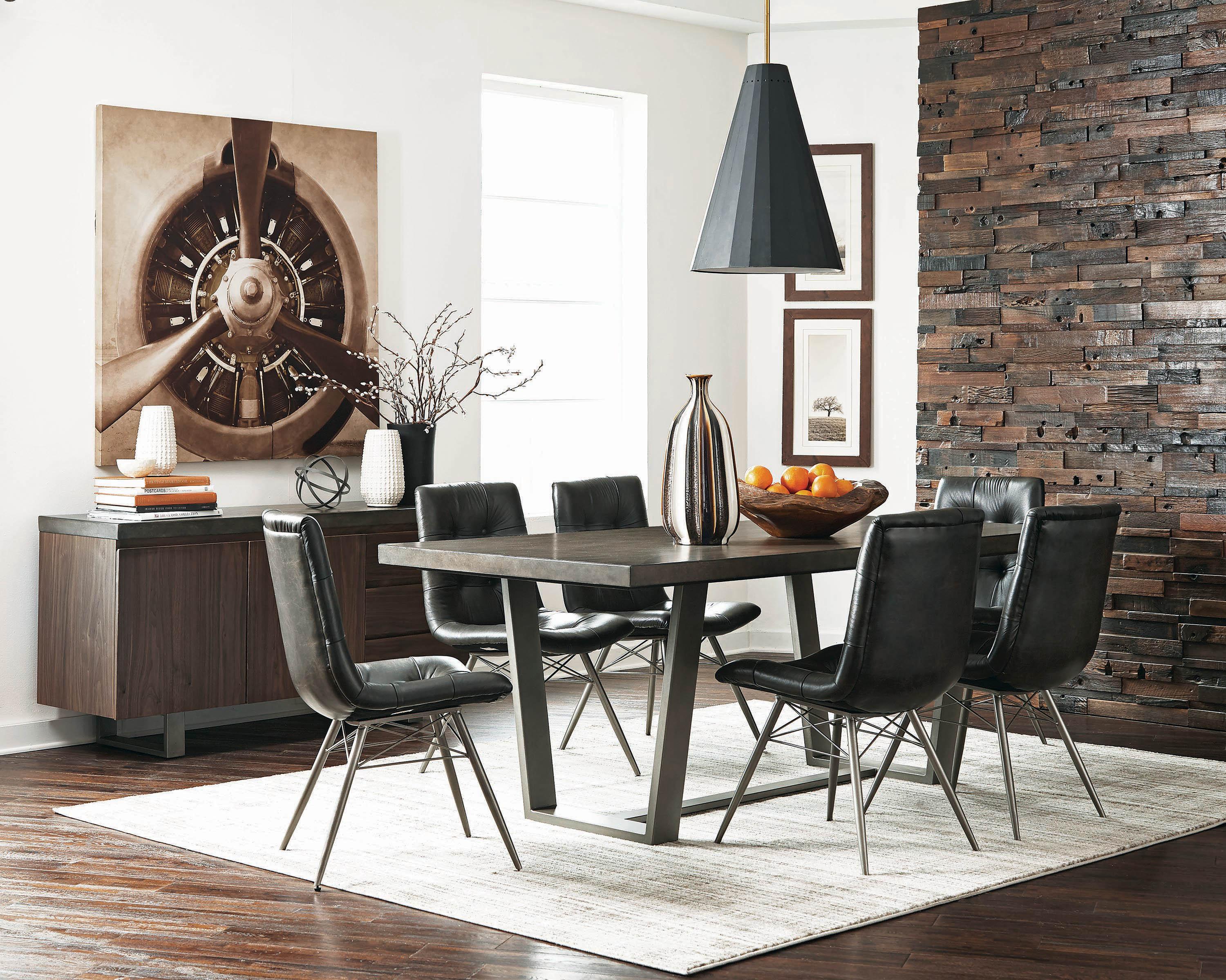 

    
107852 Modern Gray Faux Leather Upholstery Dining chair Set 4 pcs Jamestown by Coaster
