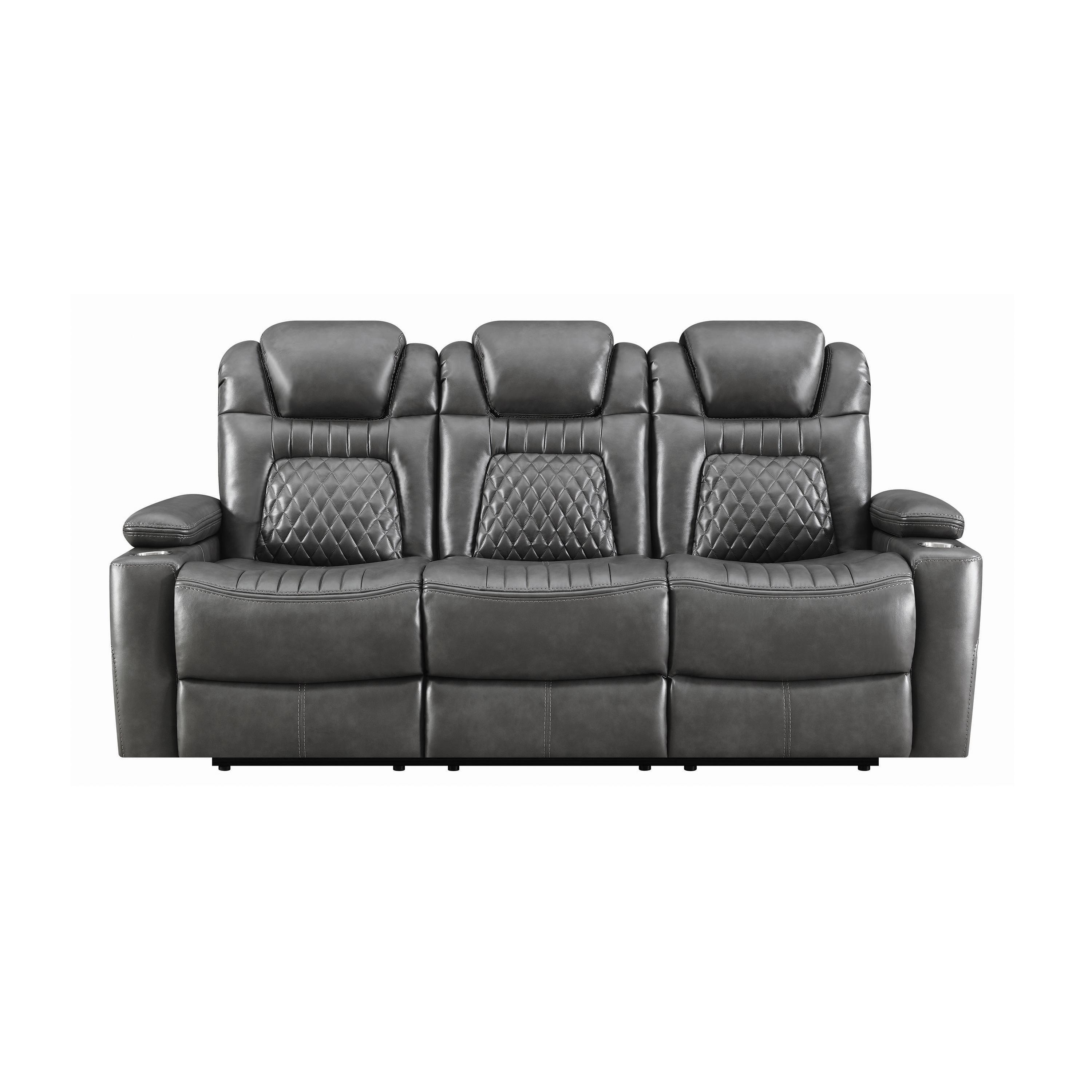Transitional Power sofa 603414PP Korbach 603414PP in Charcoal 