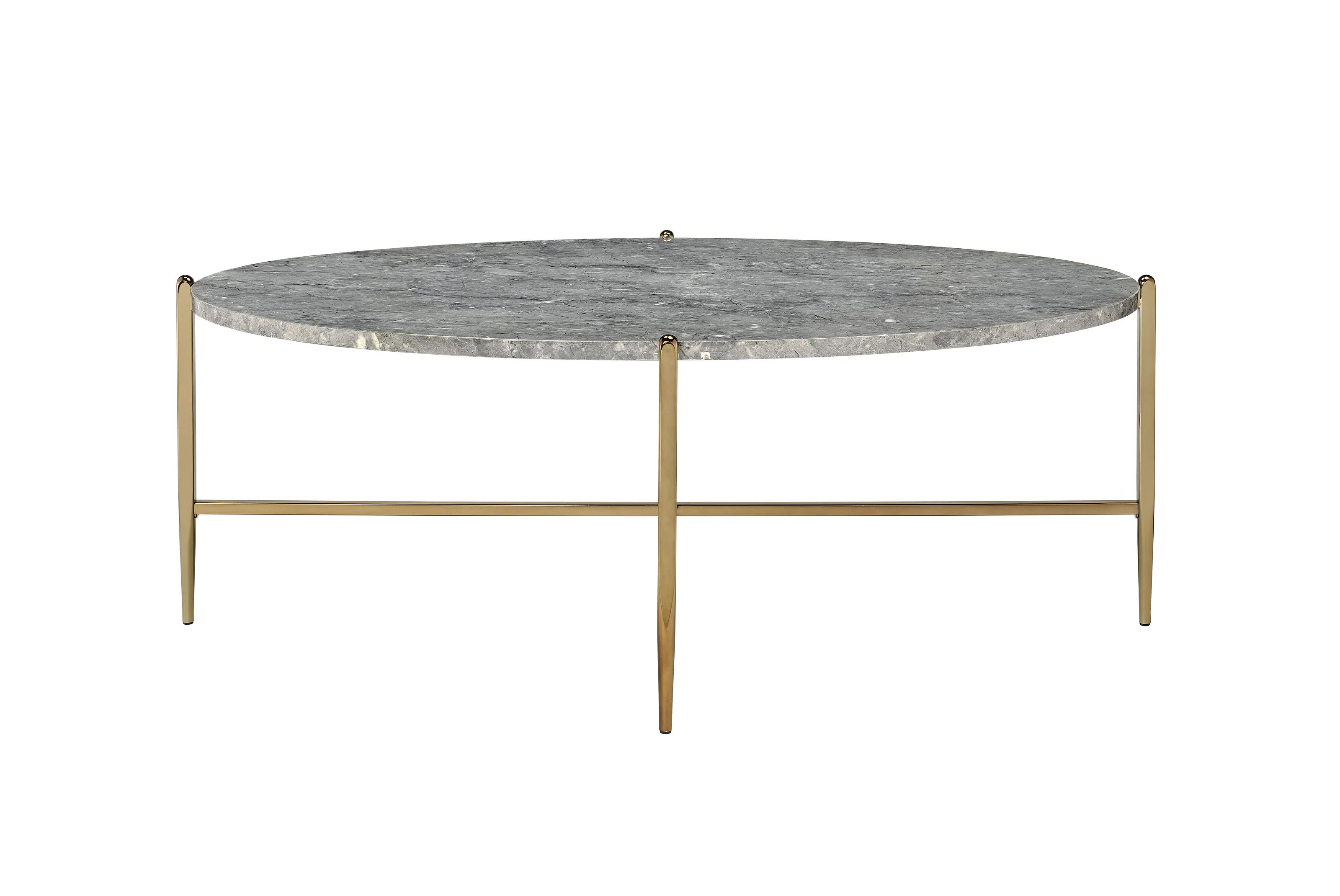 

    
Modern Gray Faux Marble & Champagne Coffee Table by Acme Tainte 83475
