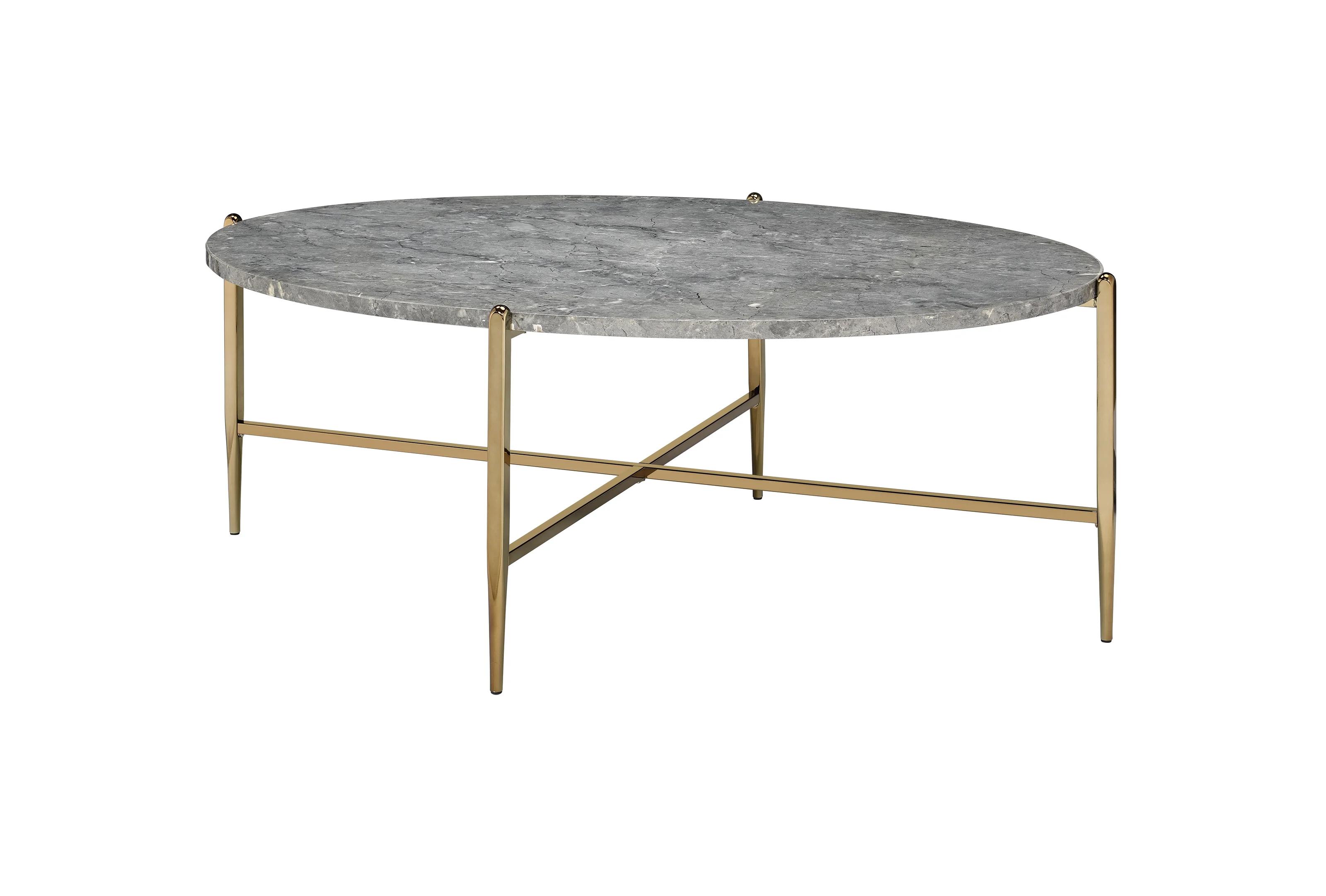 

    
Modern Gray Faux Marble & Champagne Coffee Table by Acme Tainte 83475
