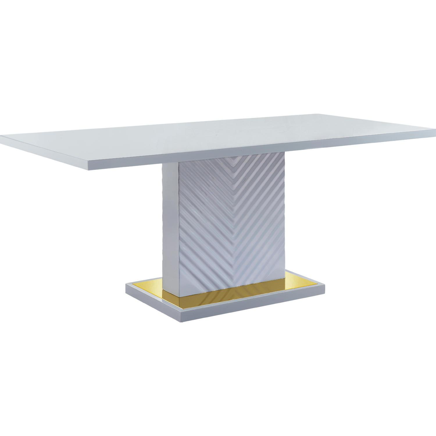 Modern, Casual Dining Table Gaines DN01261 in Gray 