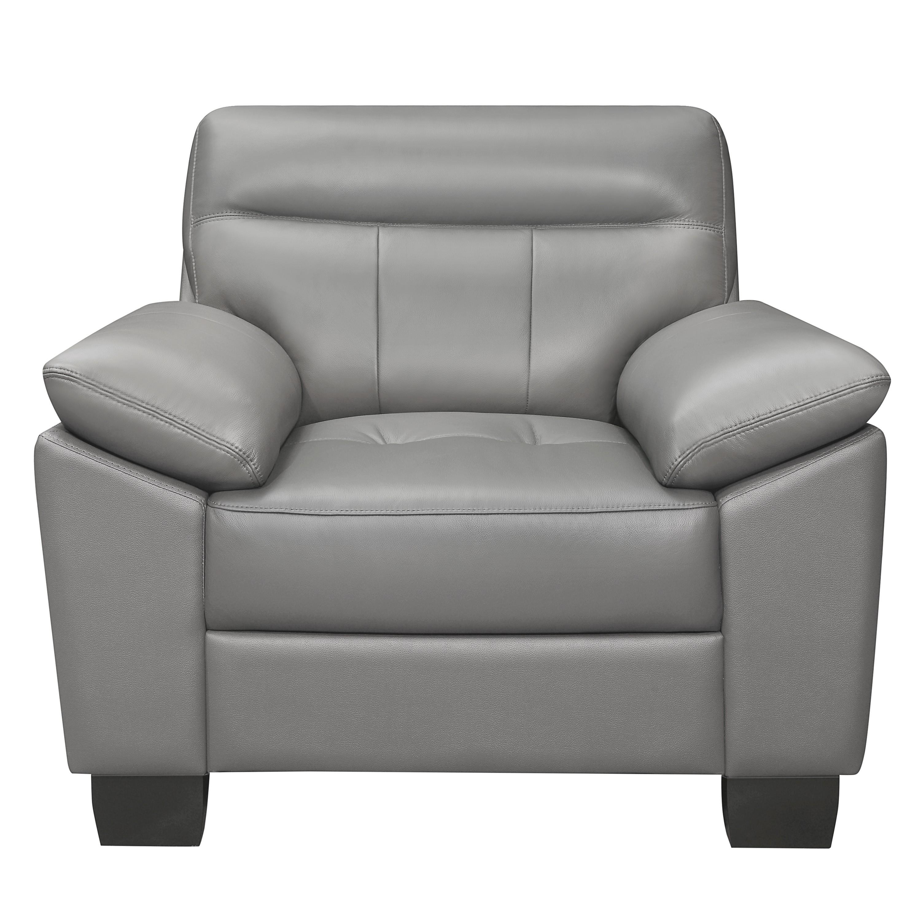 Modern Arm Chair 9537GRY-1 Denizen 9537GRY-1 in Gray Leather