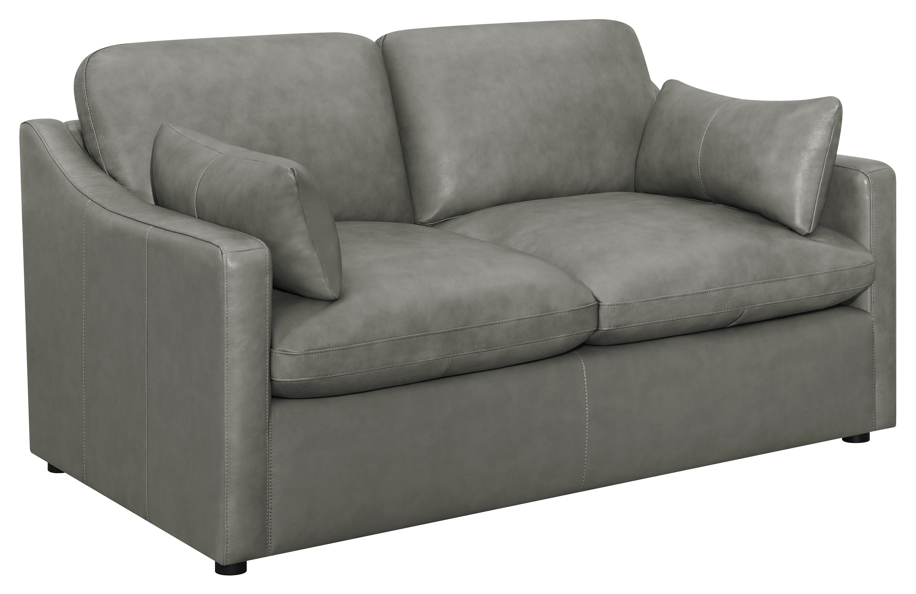 

    
506771-S2 Modern Gray Leather Living Room Set 2pcs Coaster 506771-S2 Grayson
