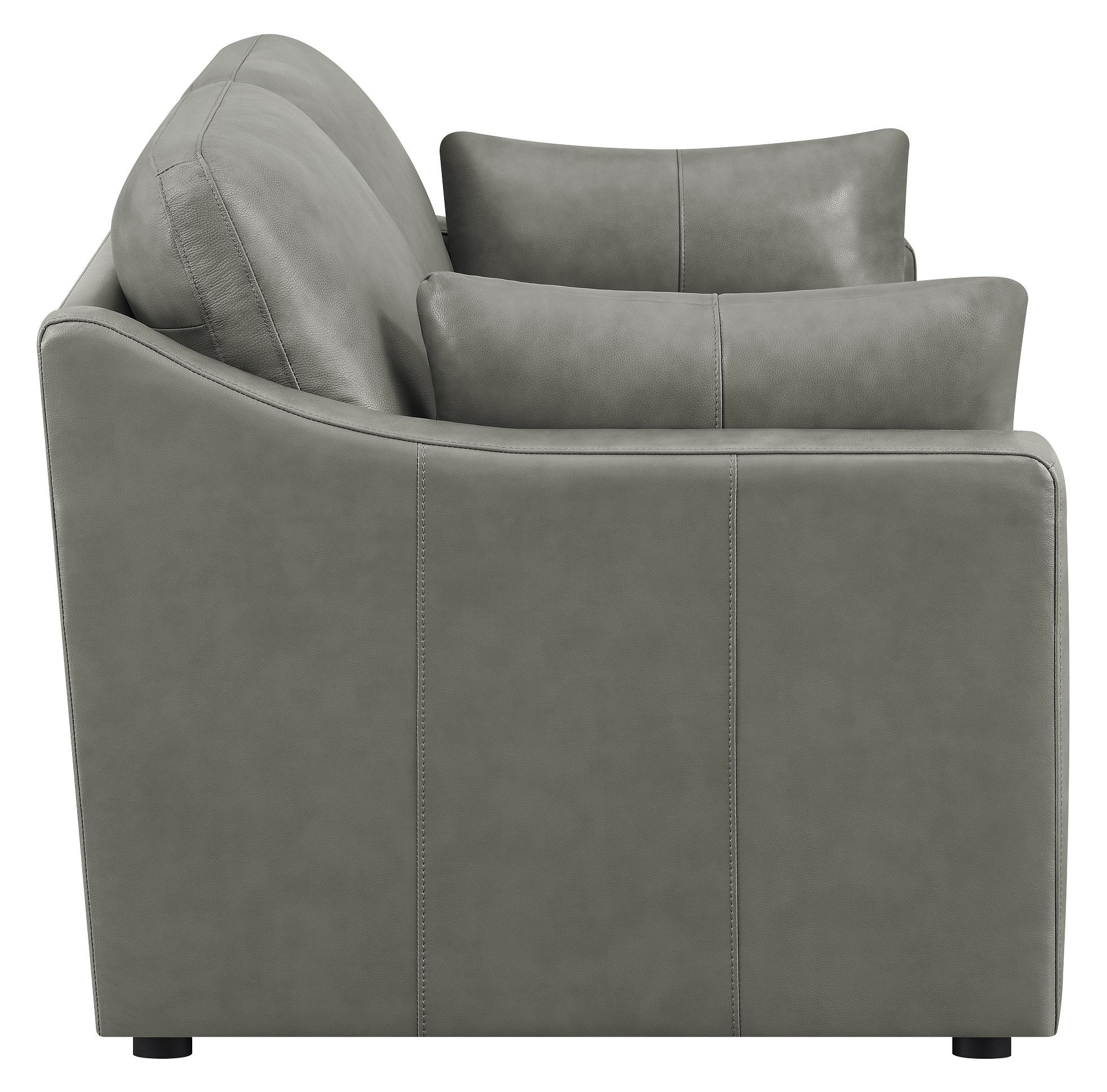 

                    
Buy Modern Gray Leather Living Room Set 2pcs Coaster 506771-S2 Grayson
