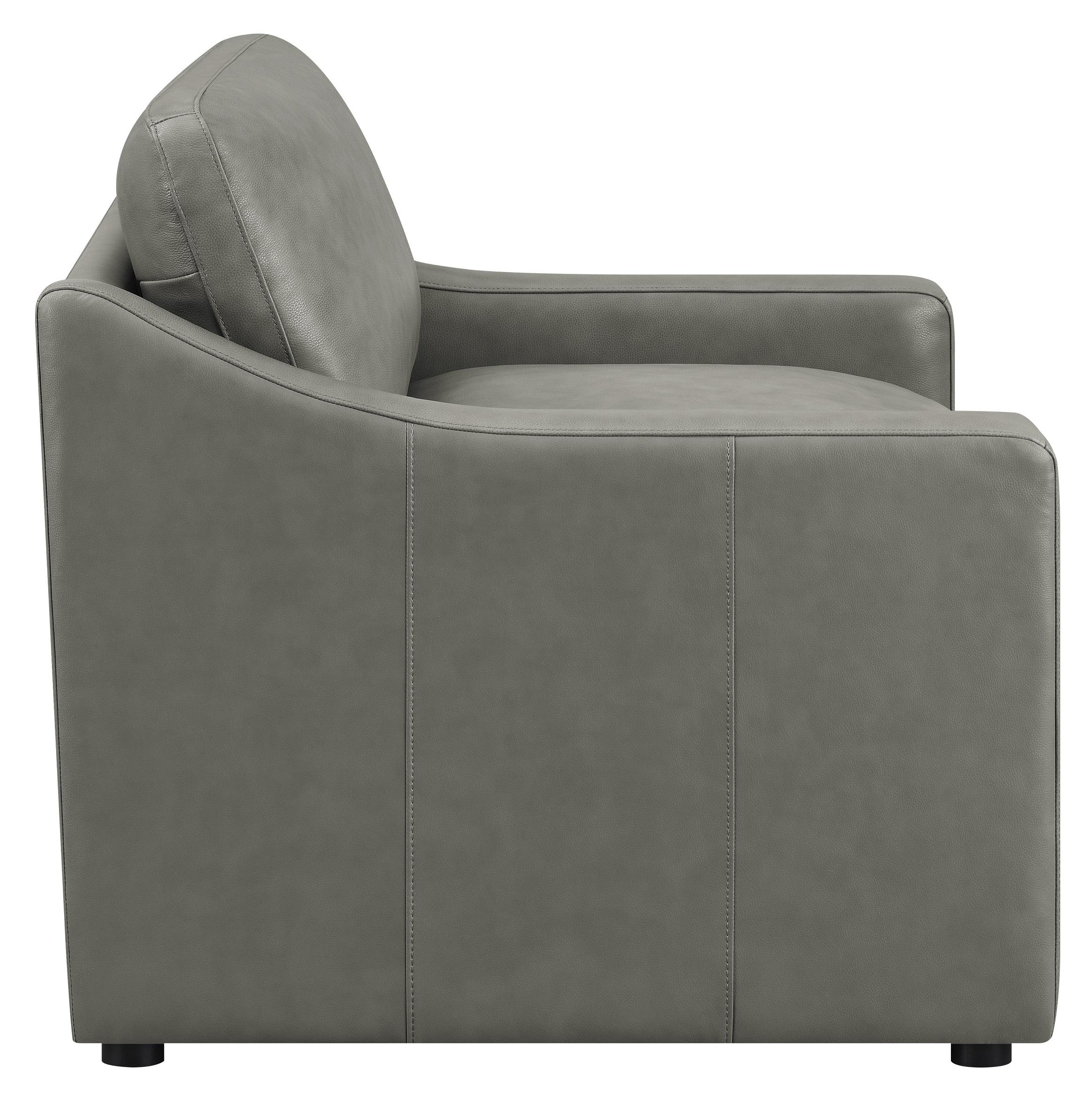 

    
Modern Gray Leather Living Room Set 3pcs Coaster 506771-S3 Grayson
