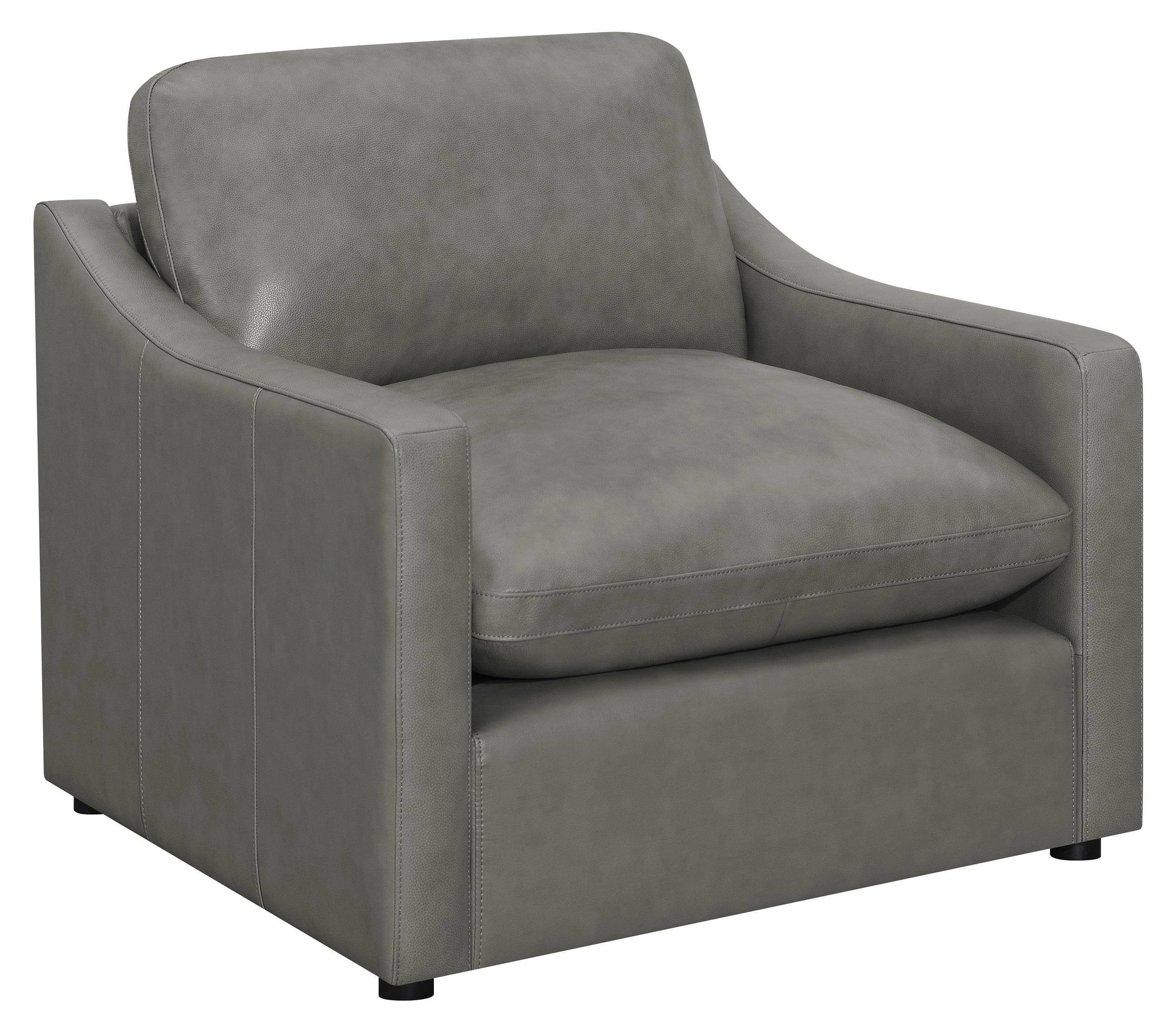 

    
 Photo  Modern Gray Leather Living Room Set 3pcs Coaster 506771-S3 Grayson

