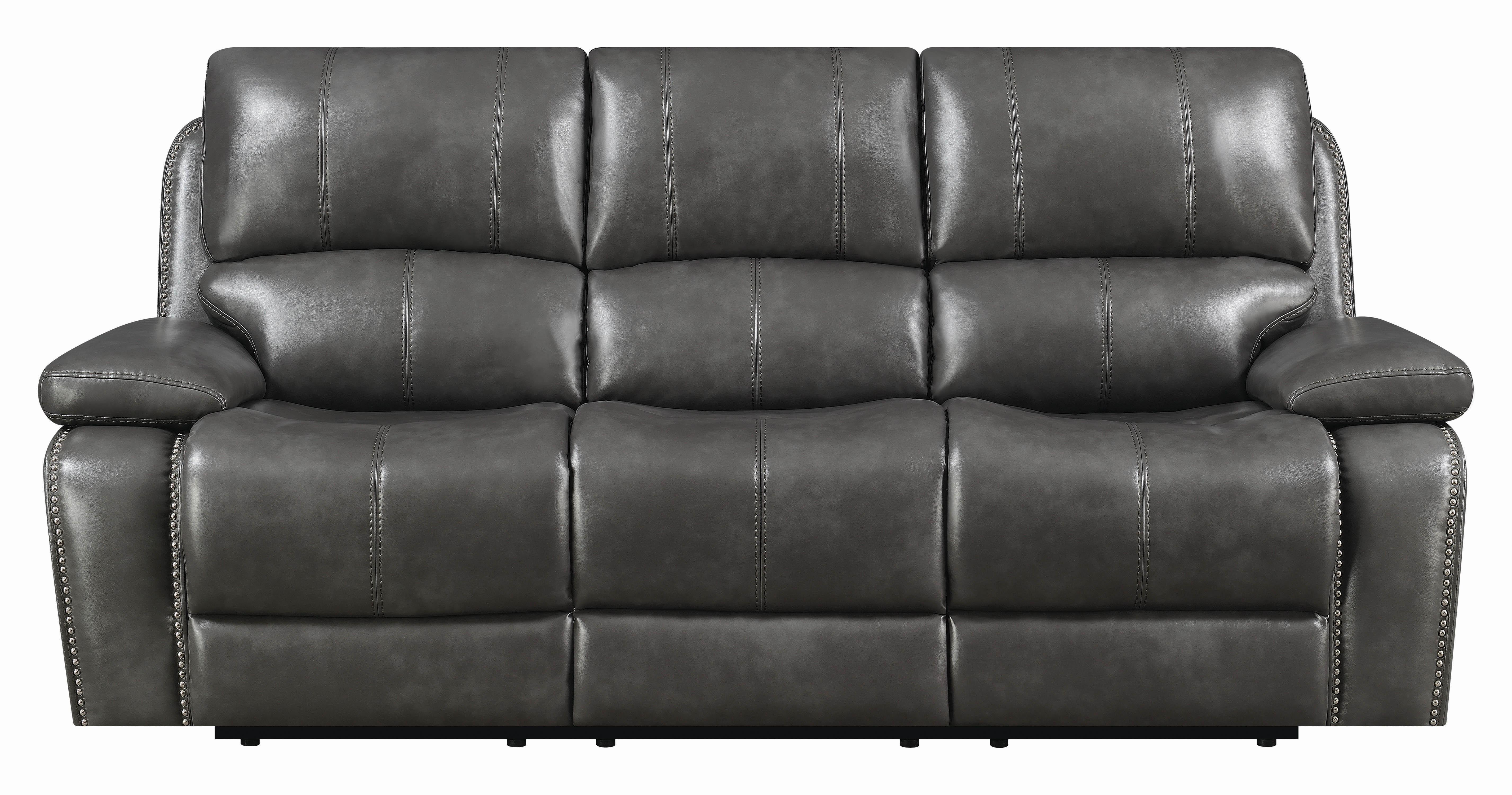 

        
021032440251Modern Gray Leather Upholstery Motion sofa Ravenna by Coaster

