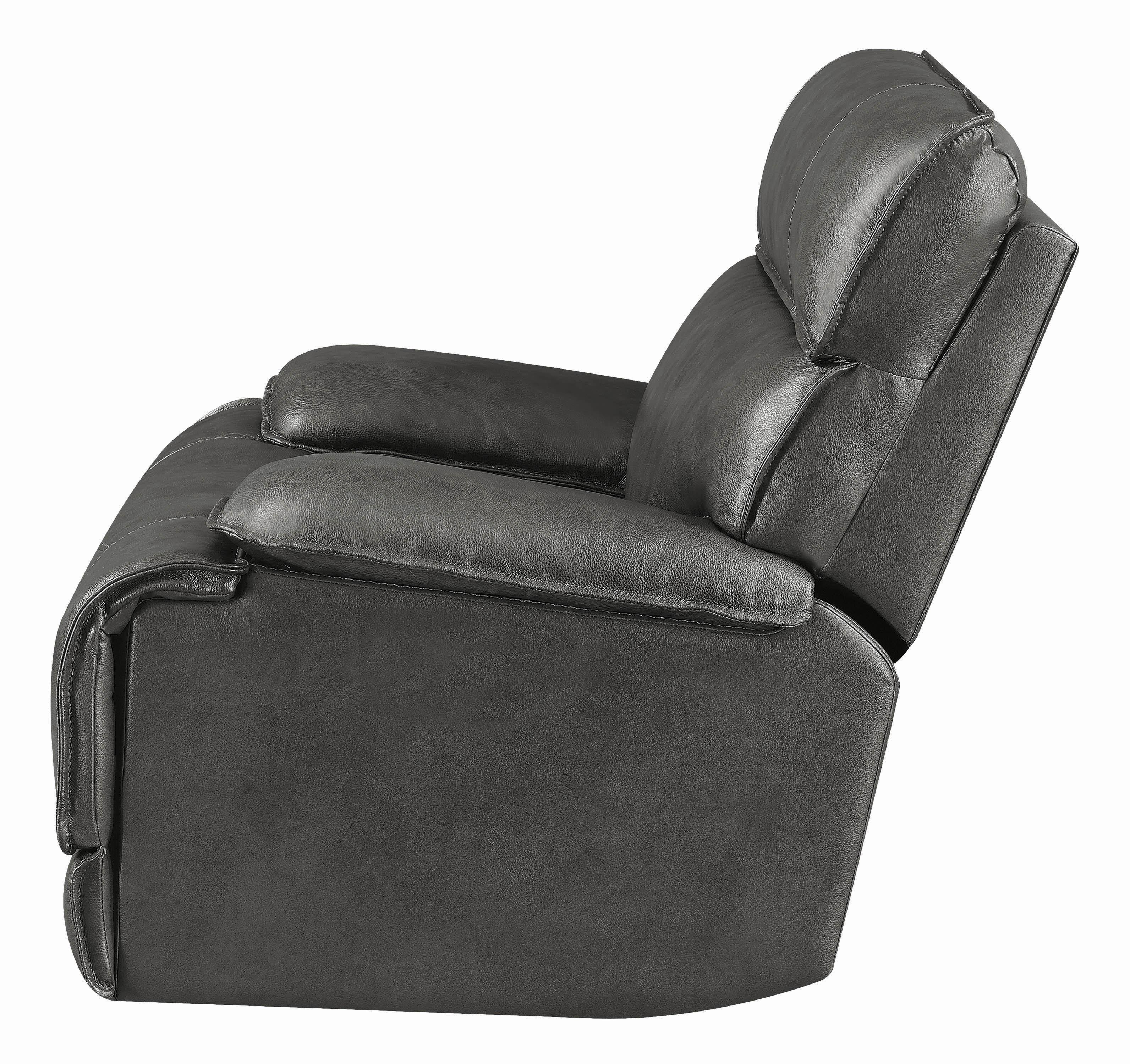 

        
Coaster Stanford Power glider recliner Gray Leather 021032440381
