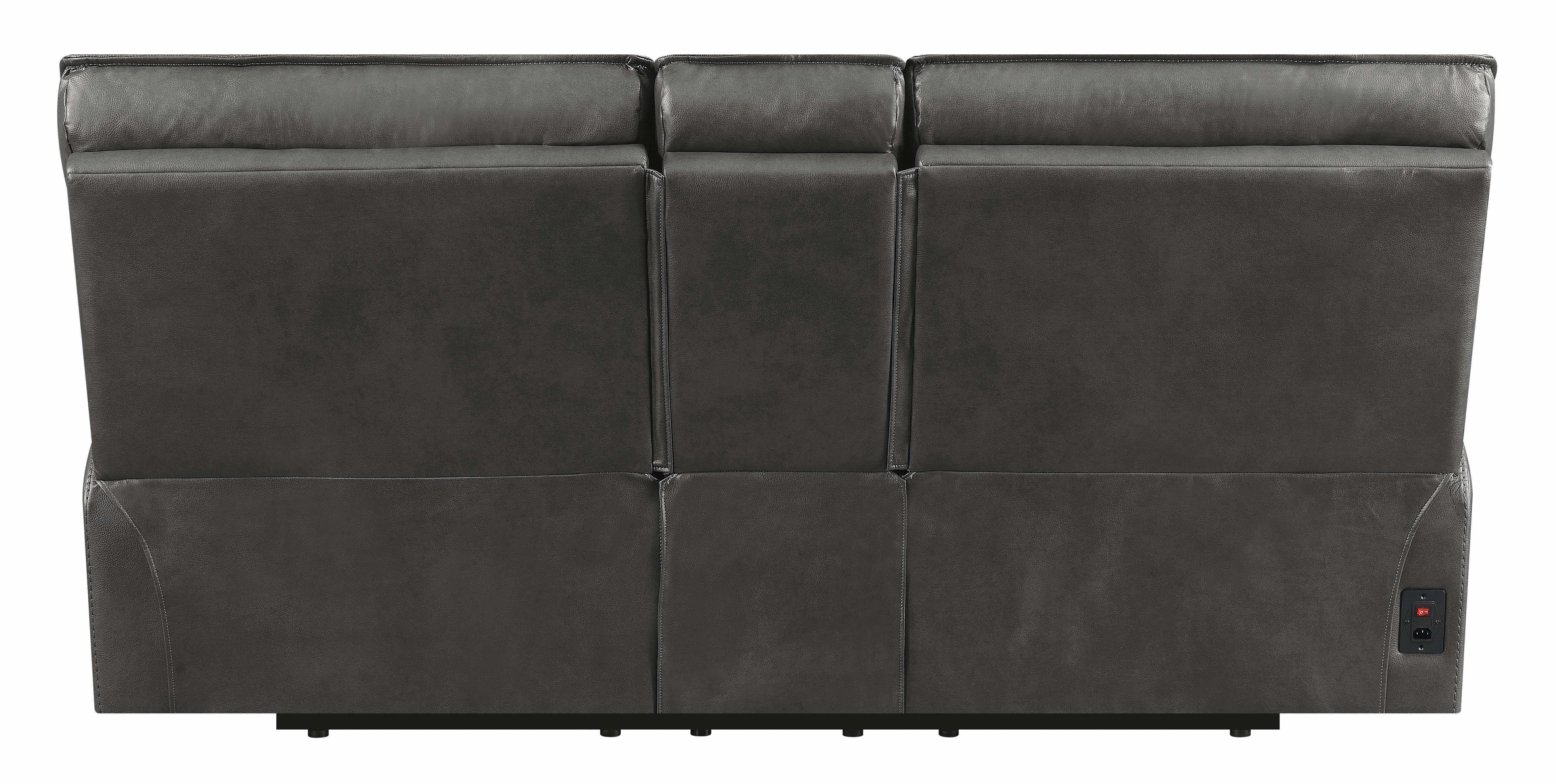 

        
Coaster Stanford Power loveseat Gray Leather 021032440367
